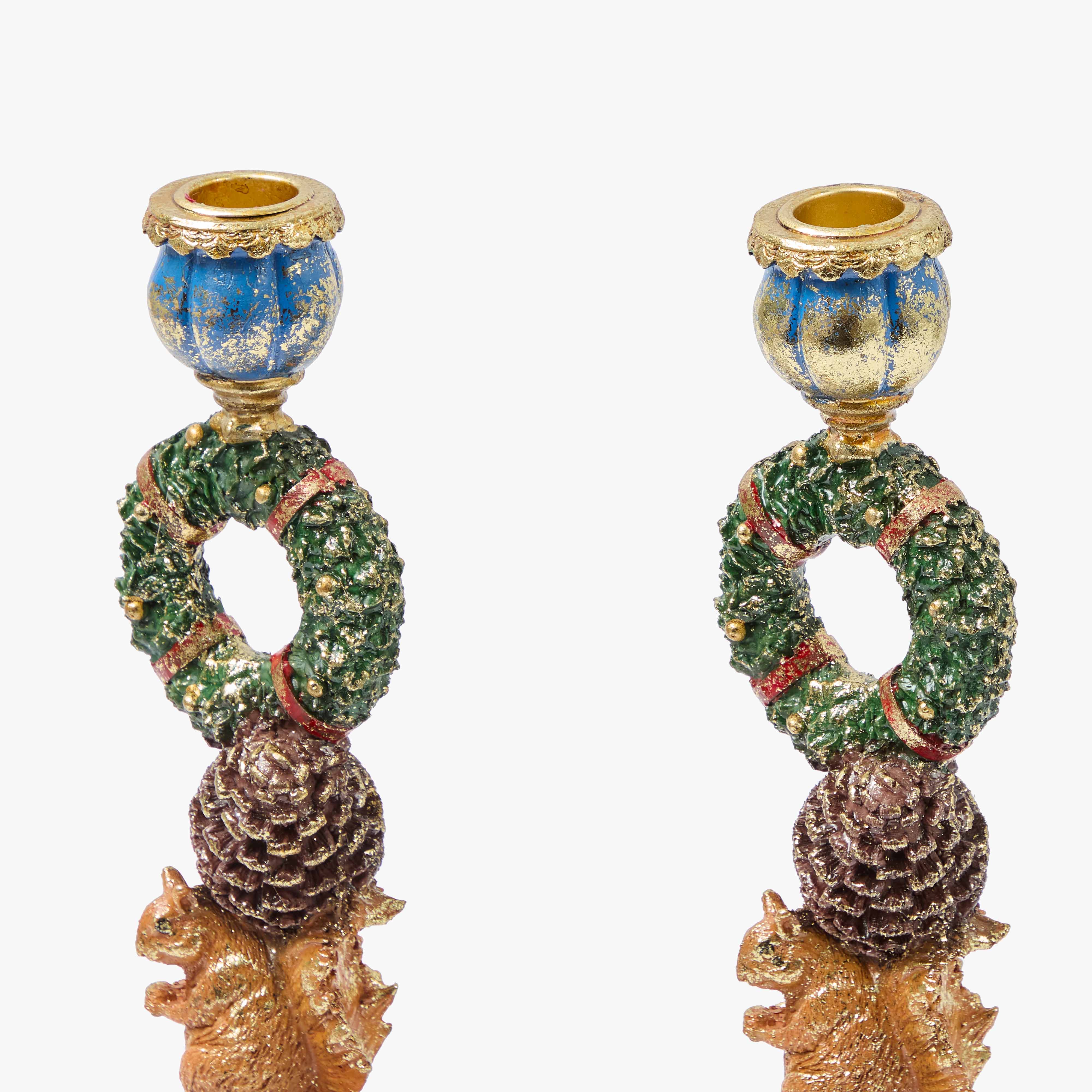 Joyous Festive Candle Holders (Pair)