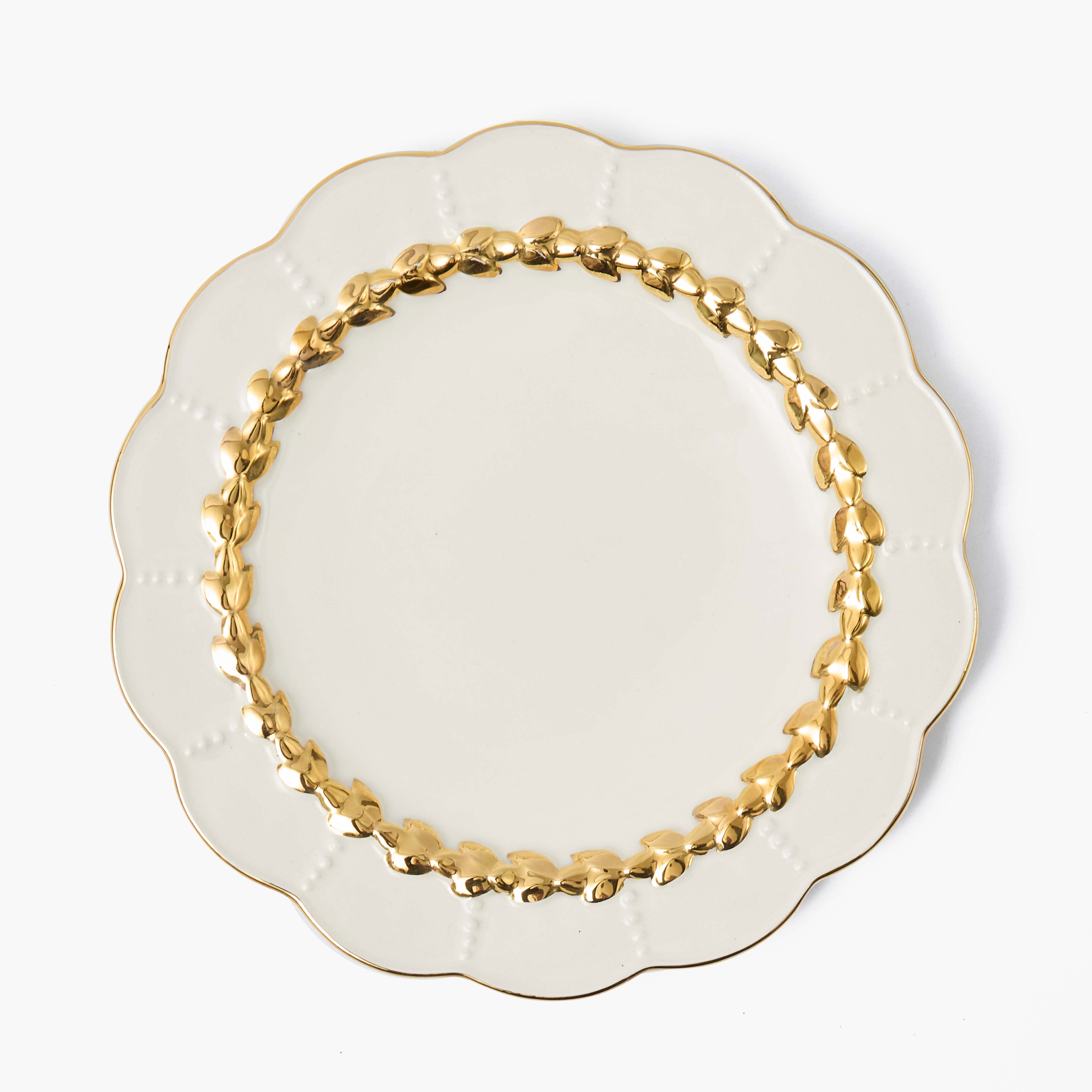 Gold Laurel Dinner Plate