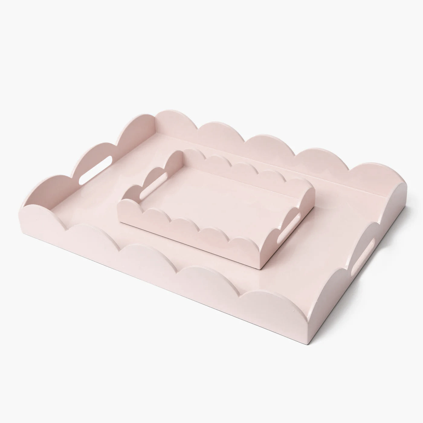 Soft Pink Lacquer Tray Set