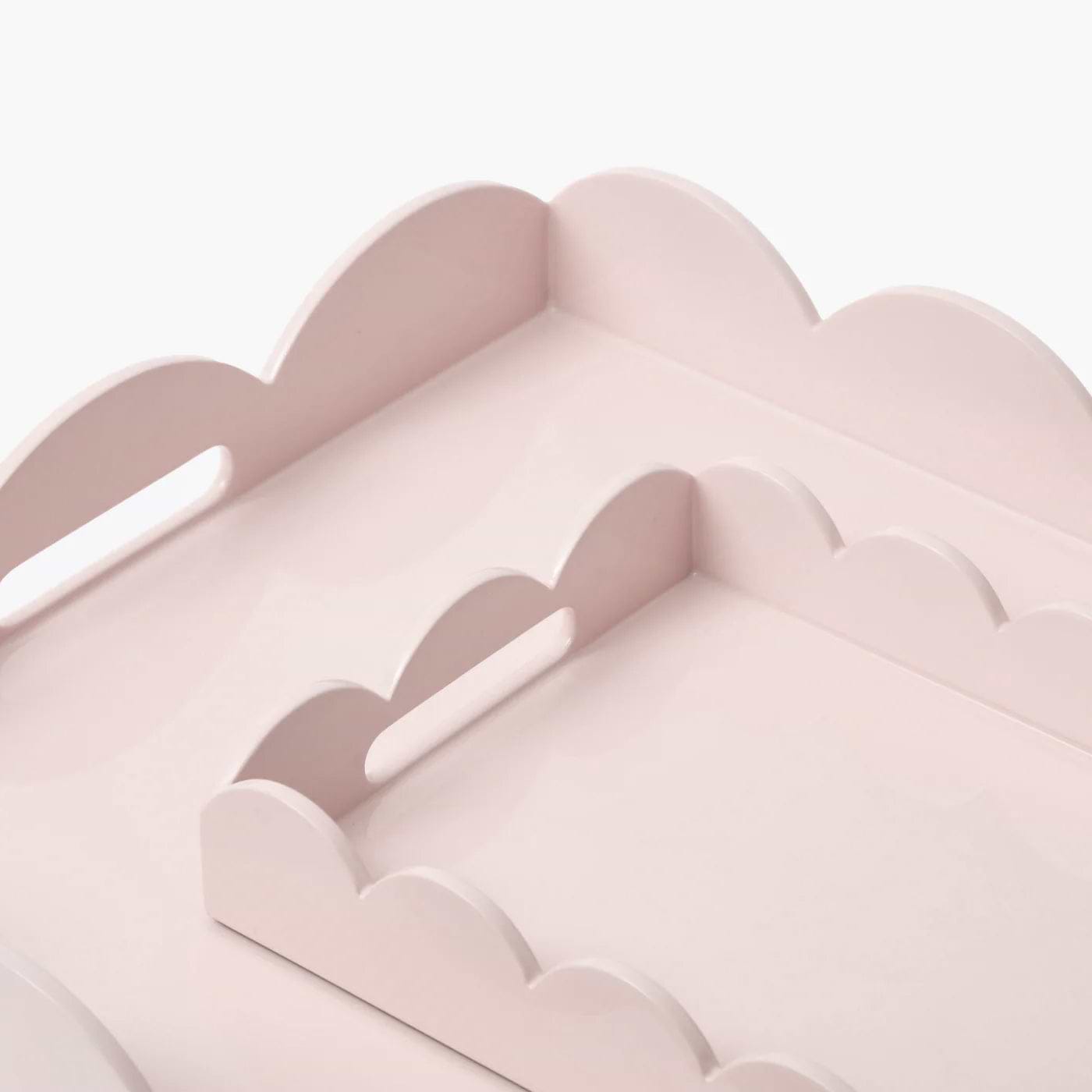 Soft Pink Lacquer Tray Set