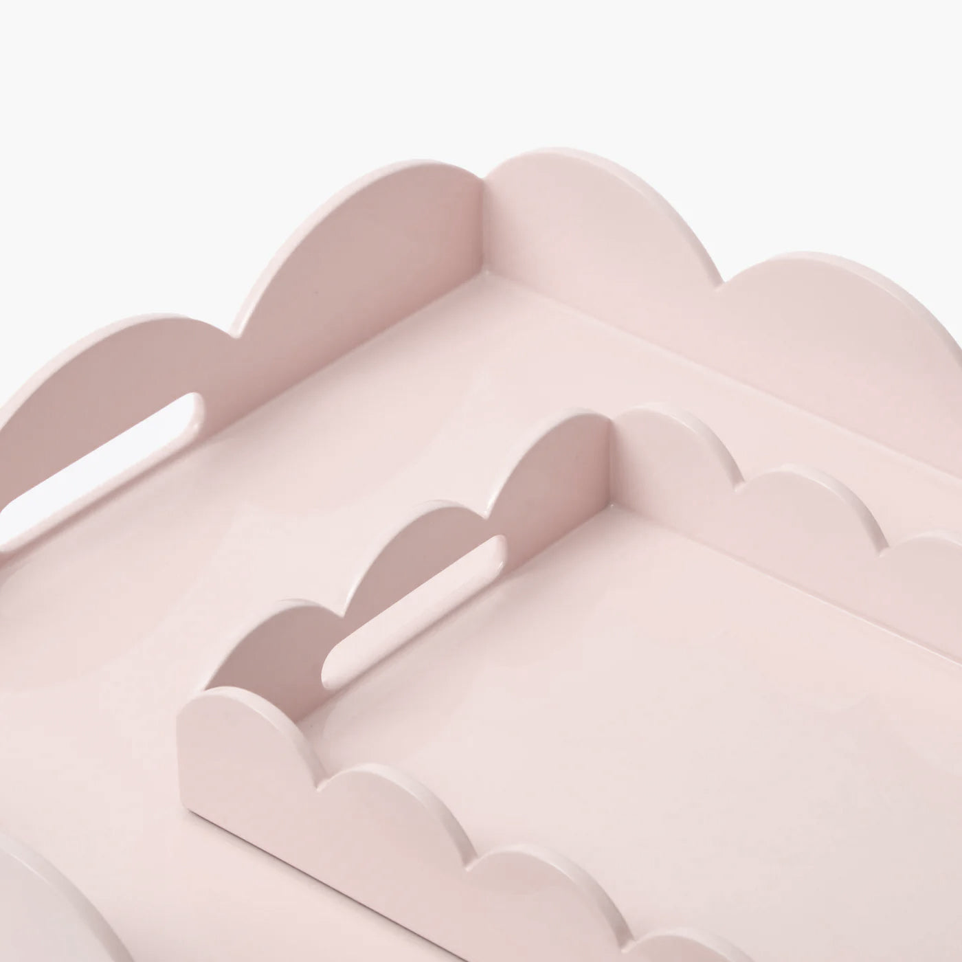 Soft Pink Lacquer Tray Set