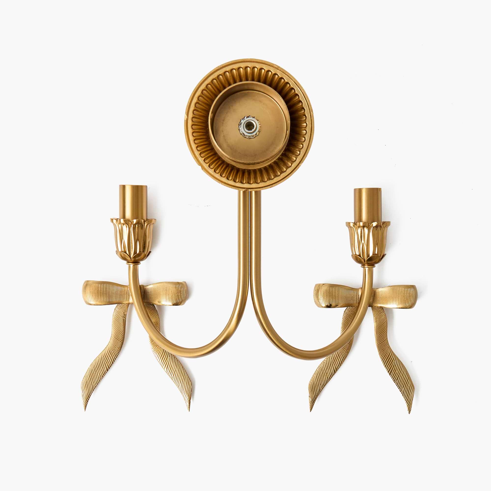 Marilyn Bow Rechargeable Double Wall Light with Cream Shades (14cm)