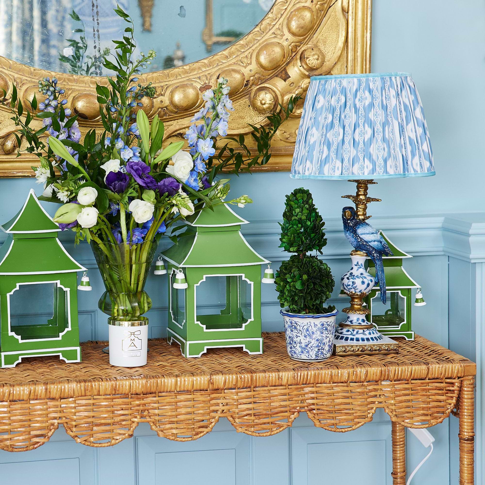 Blue Ikat Lampshade (30cm)