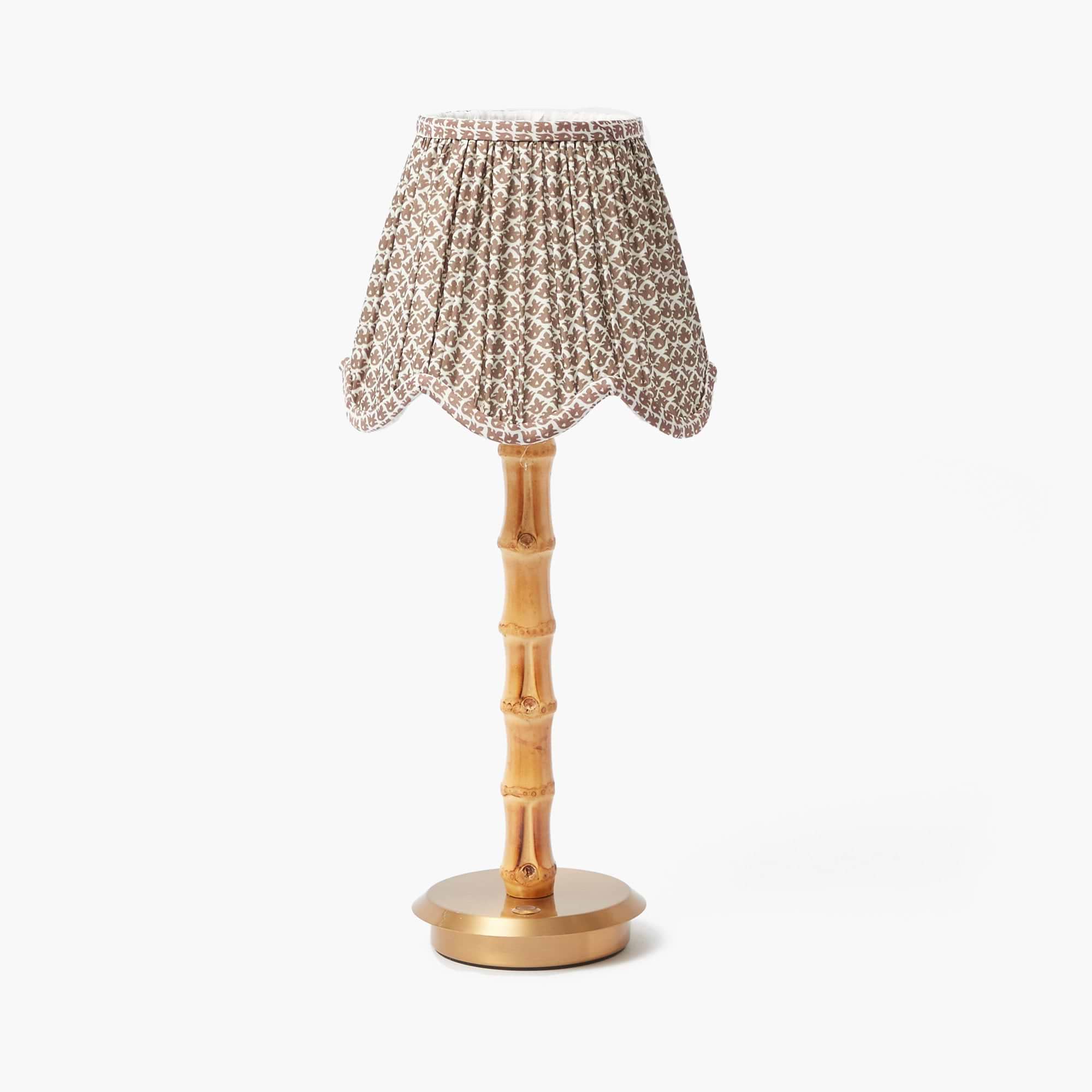 Chocolate Lotus Deep Scalloped Lampshade (18cm)