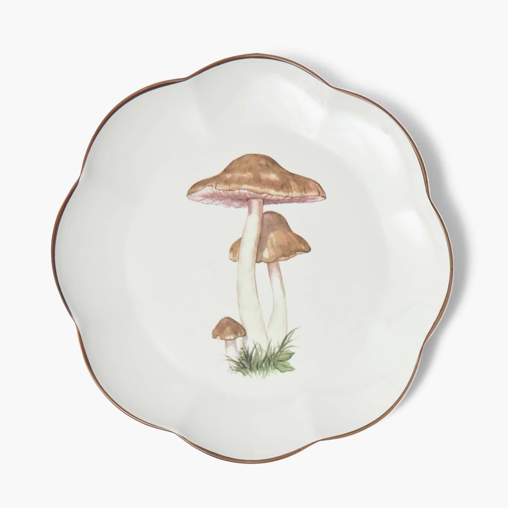 Scalloped Mushroom Dinner Plate