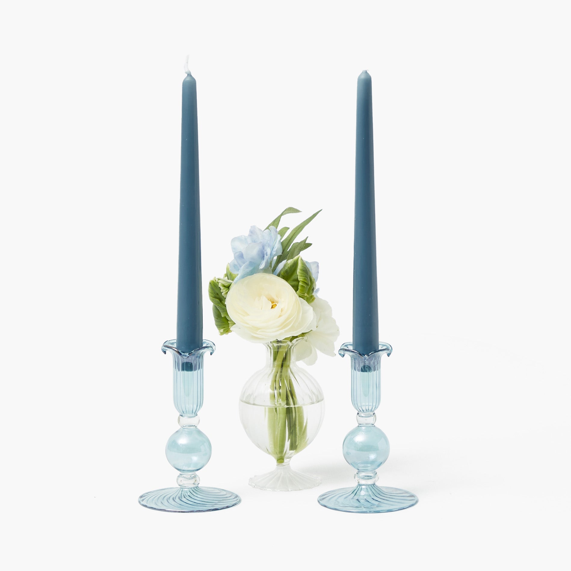 Blue Small Eden Candle Holders (Pair)