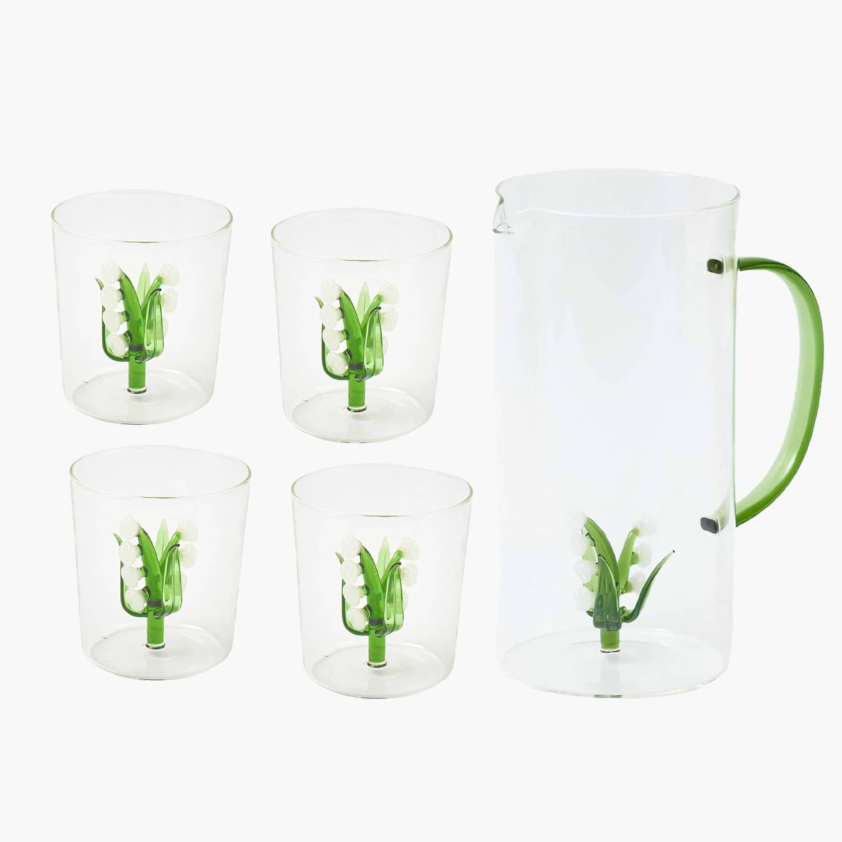 Lily of the Valley Jug & Glasses (Set of 4)