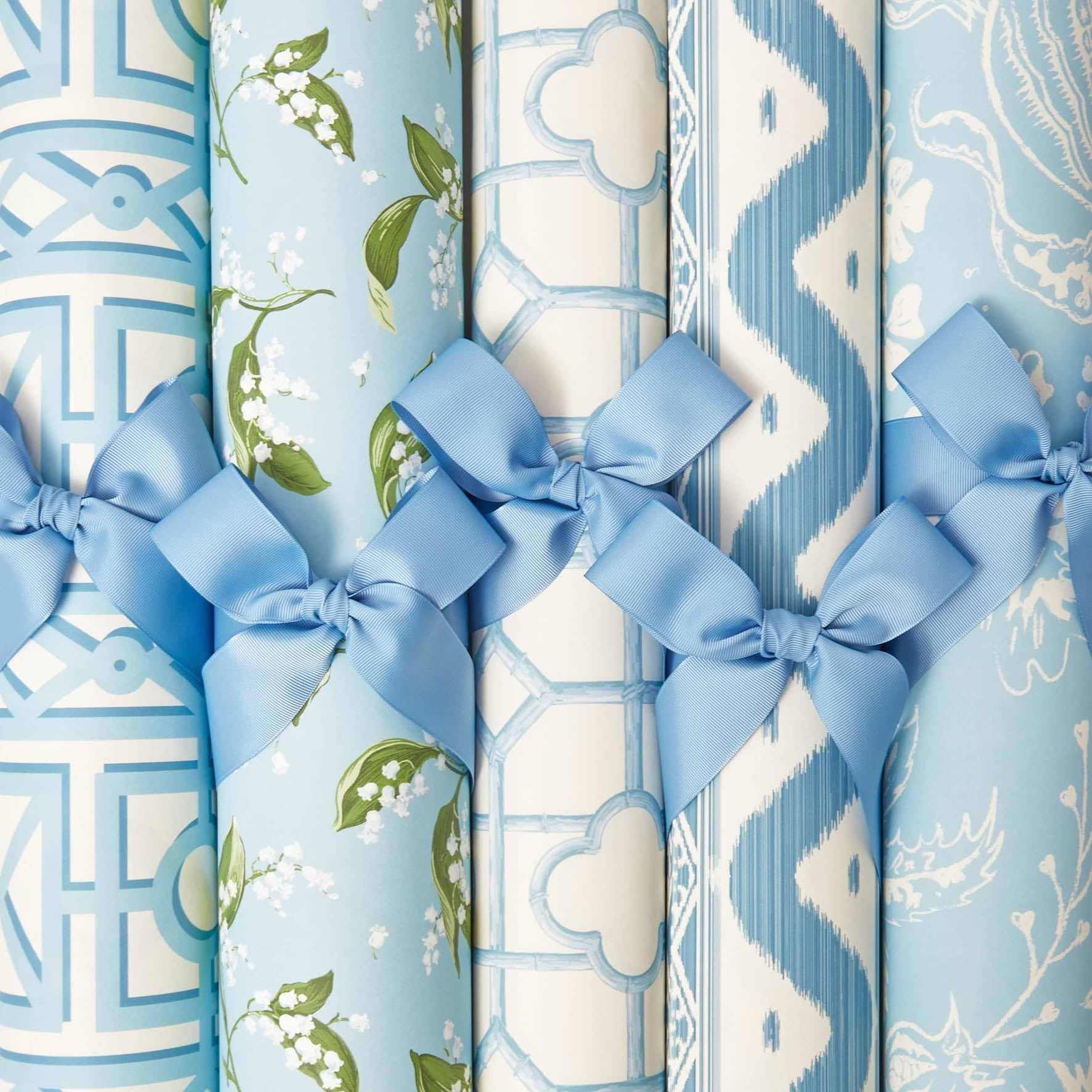 Blue Shaded Bamboo Wallpaper
