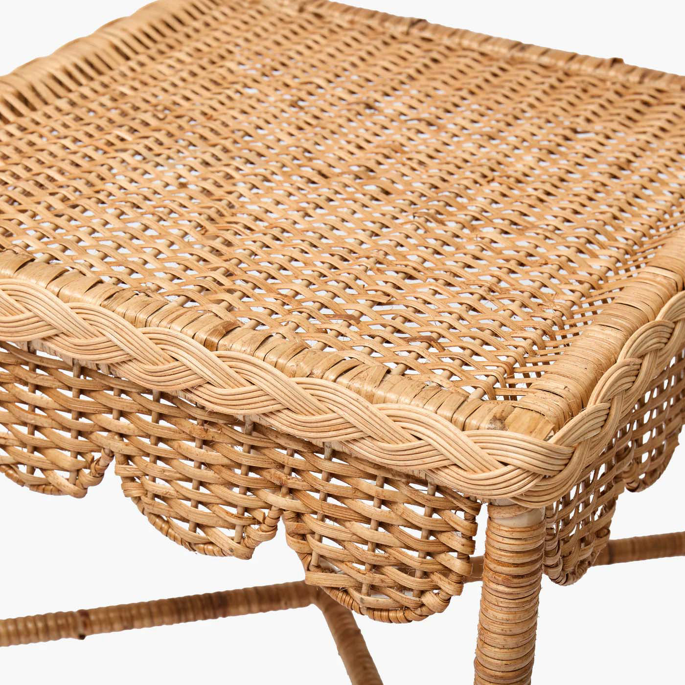 Bettina Scalloped Rattan Chair