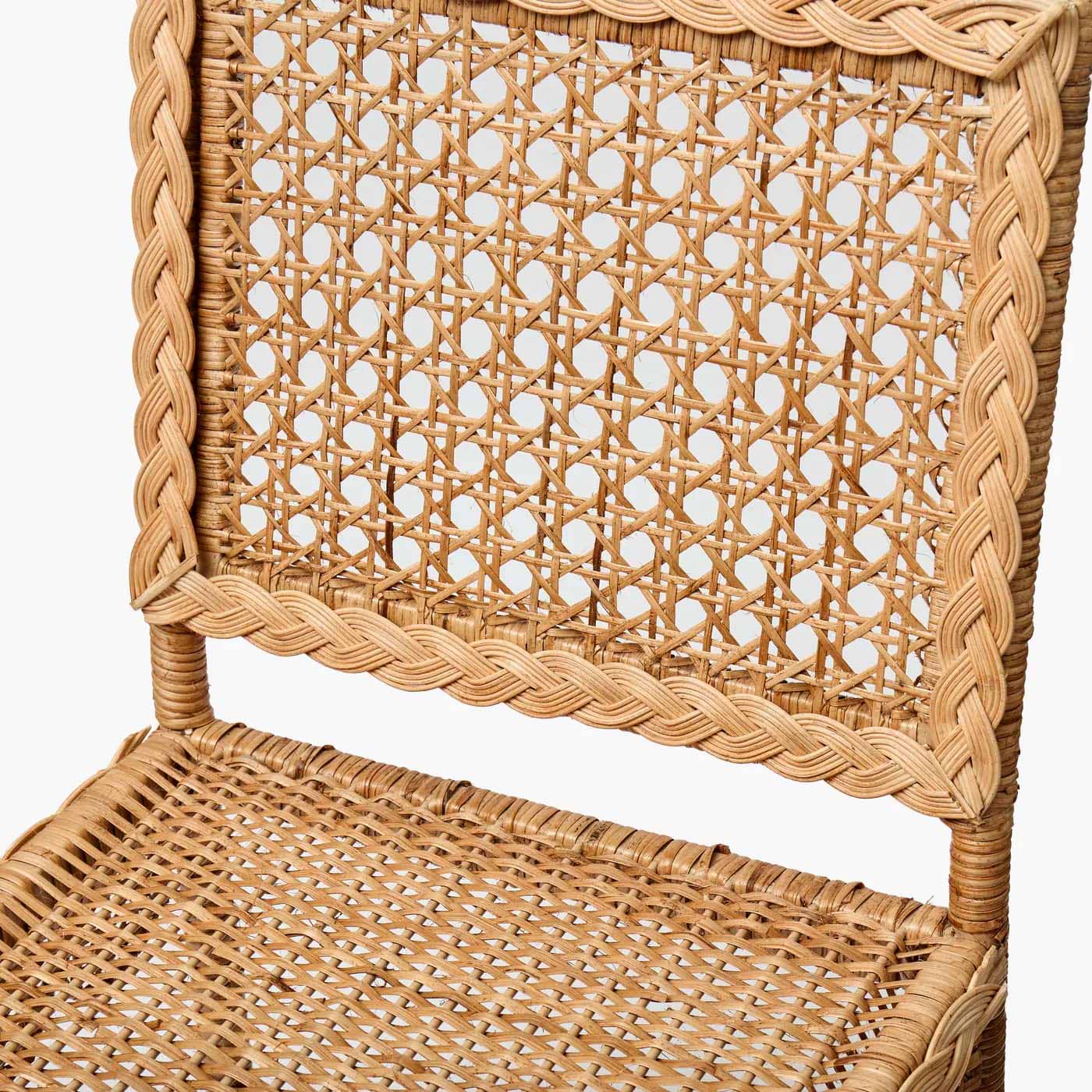 Bettina Scalloped Rattan Chair