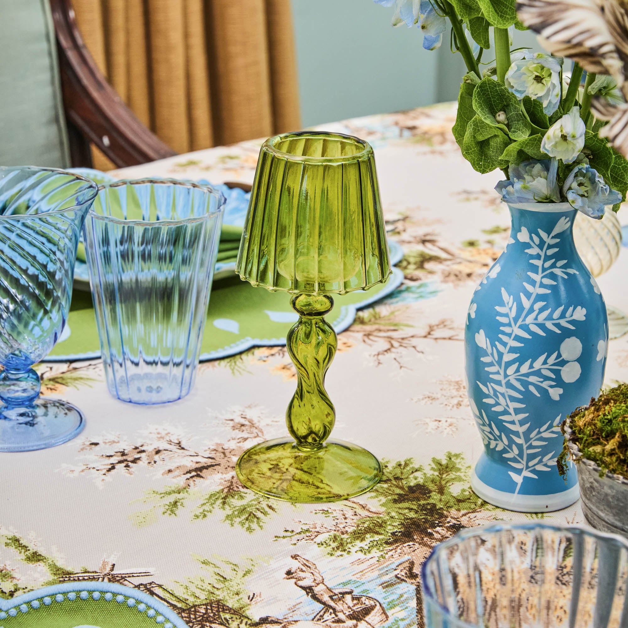 Camille Olive Candlescape (Apple Green)