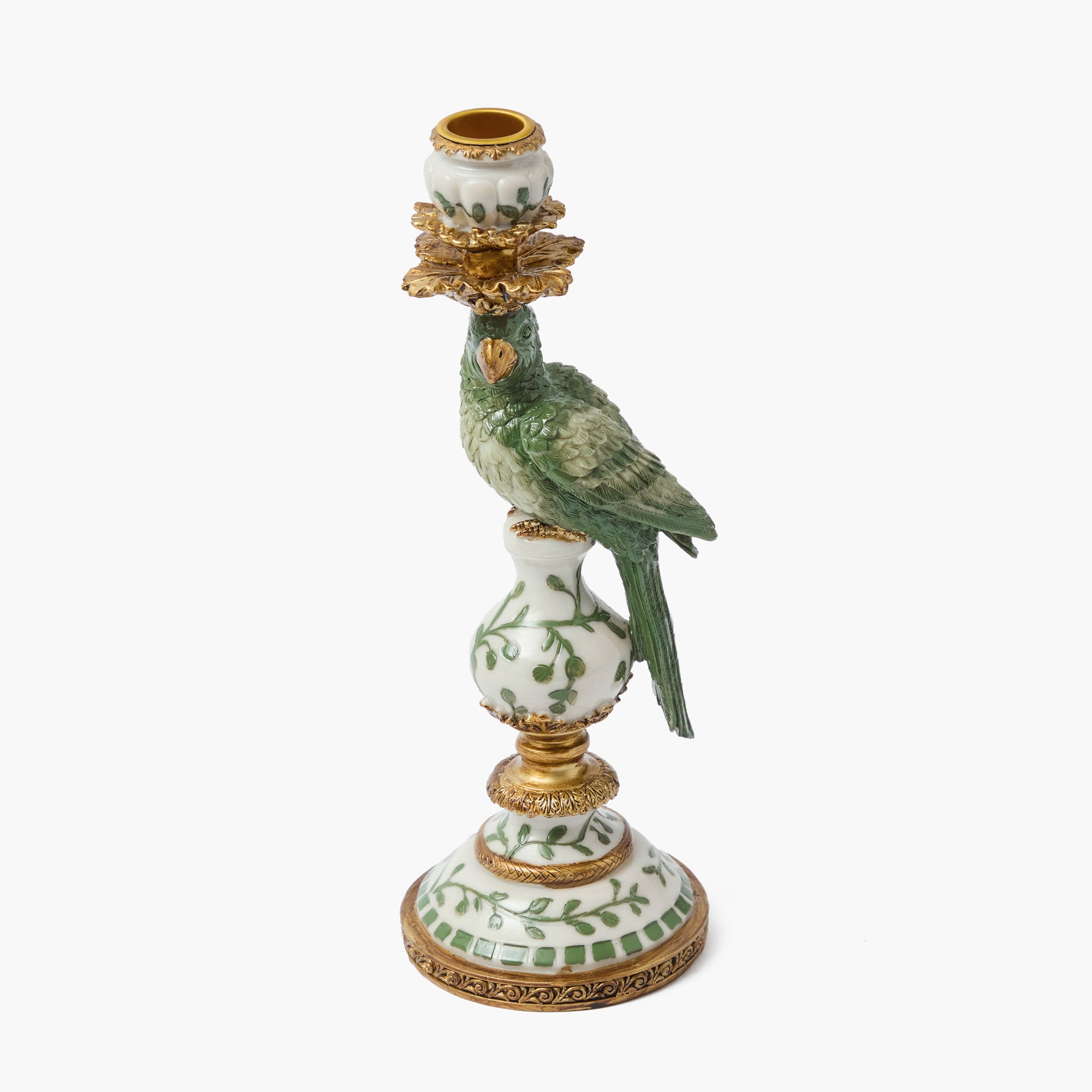 Olive Small Parrot Candle Holders (Pair)
