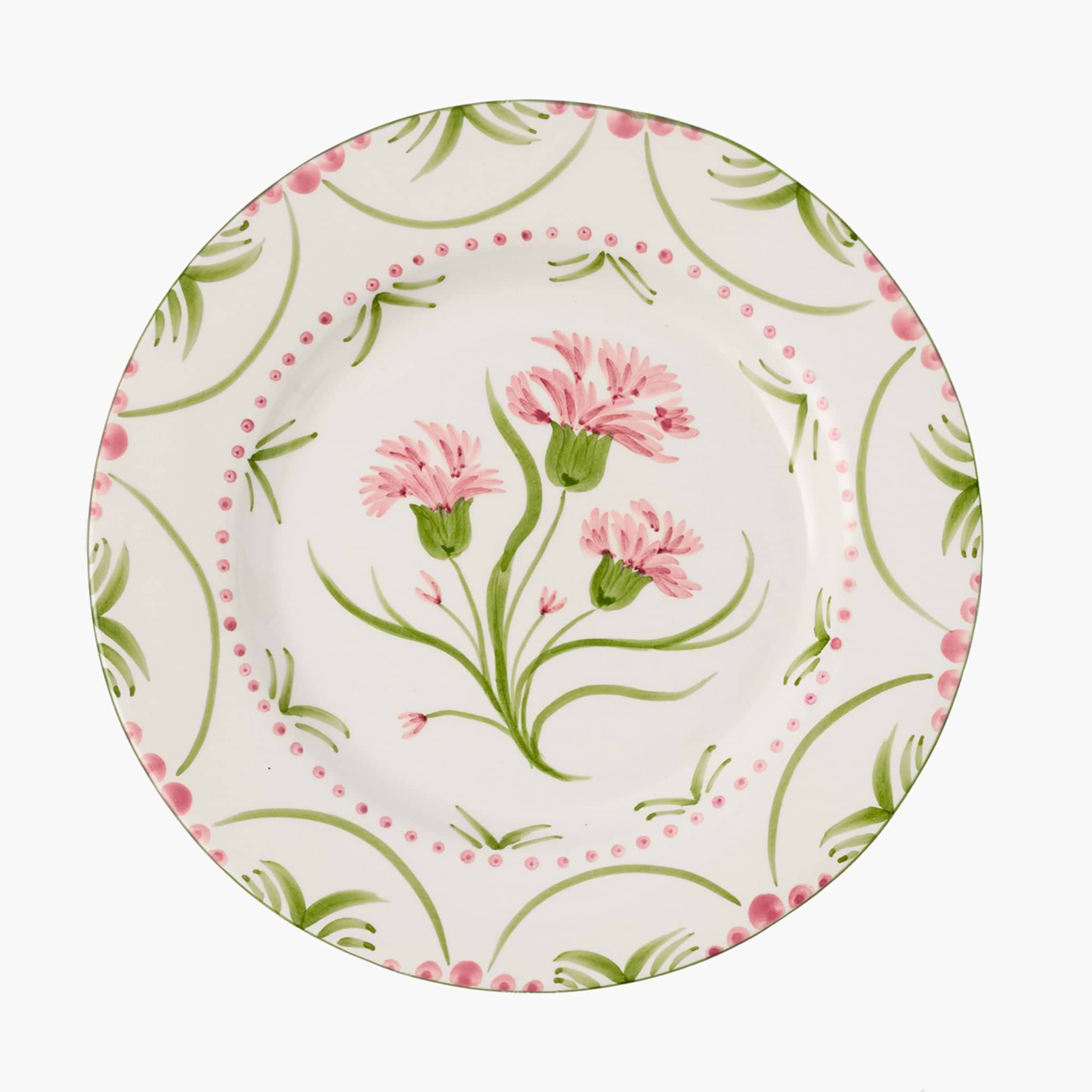 Pink & Green Santa Kristina Dinner Plate