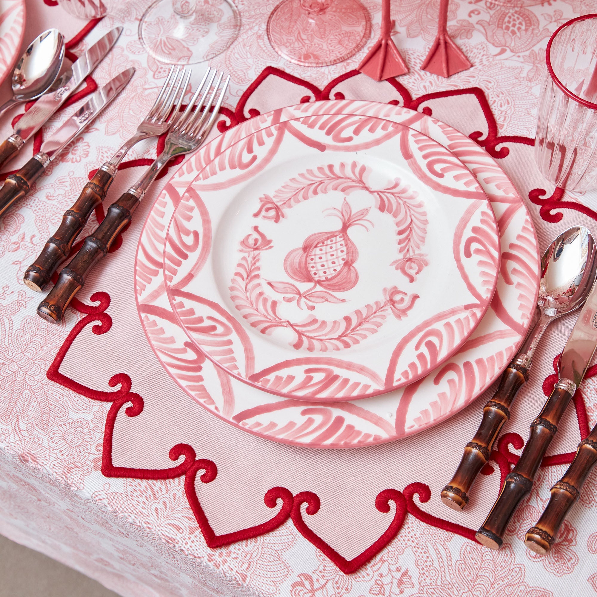 Pink & Red Angelina Placemats (Set of 4)