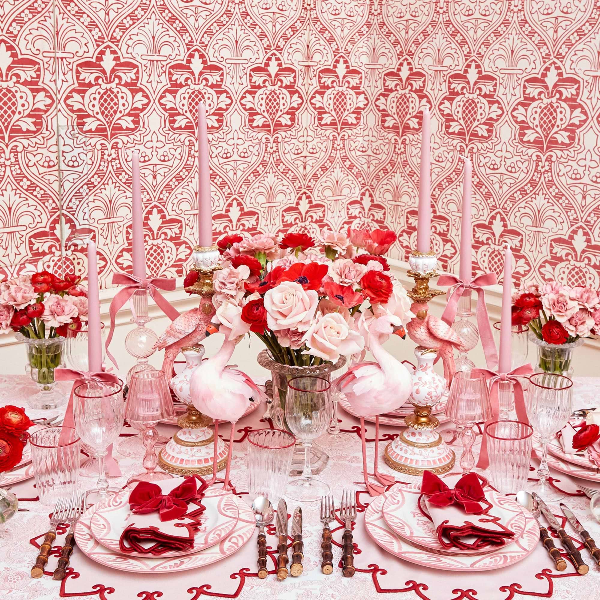 Ruby Red Velvet Napkin Bows (Set of 4)