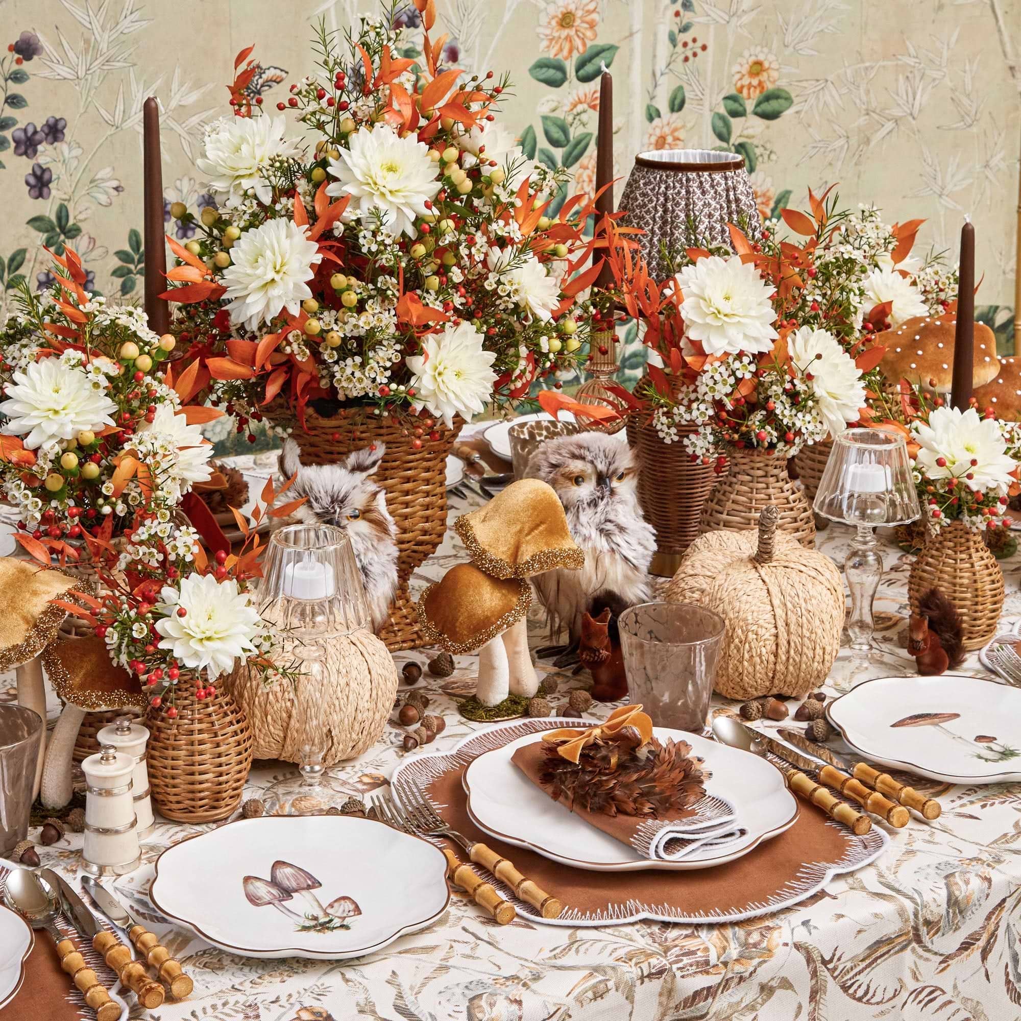Scalloped Mushroom Plates: Rustic-chic table essentials.