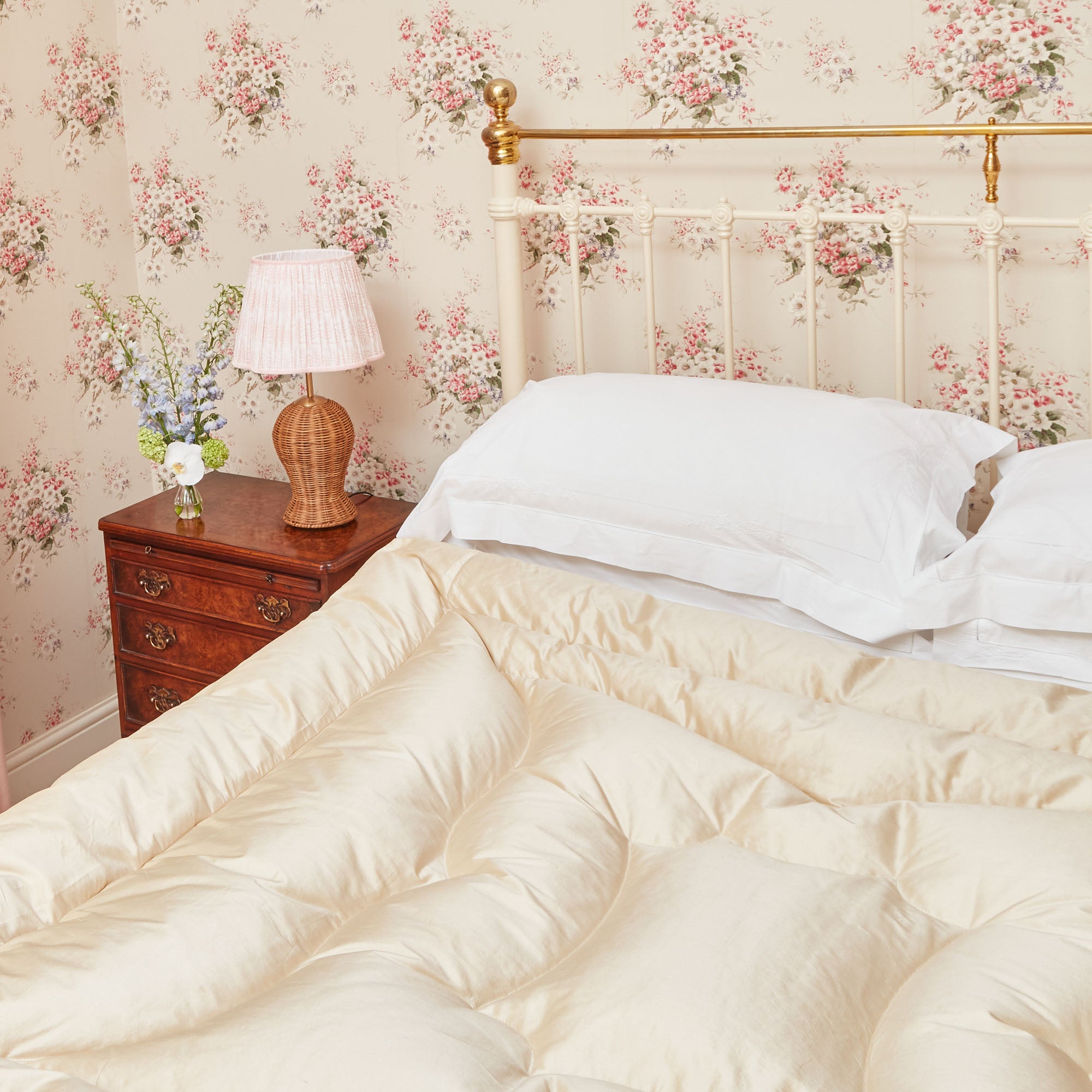 Cream Silk Eiderdown