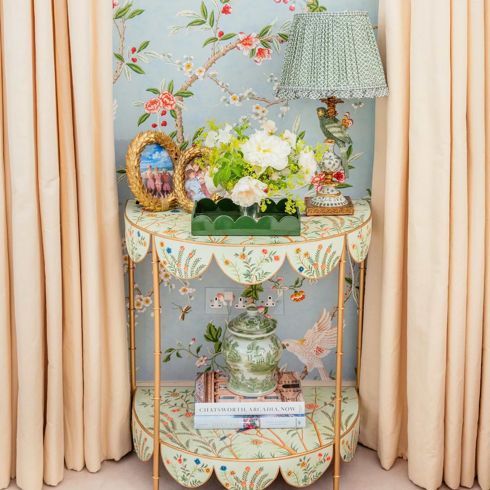 Annabelle Chinoiserie Tole Side Table