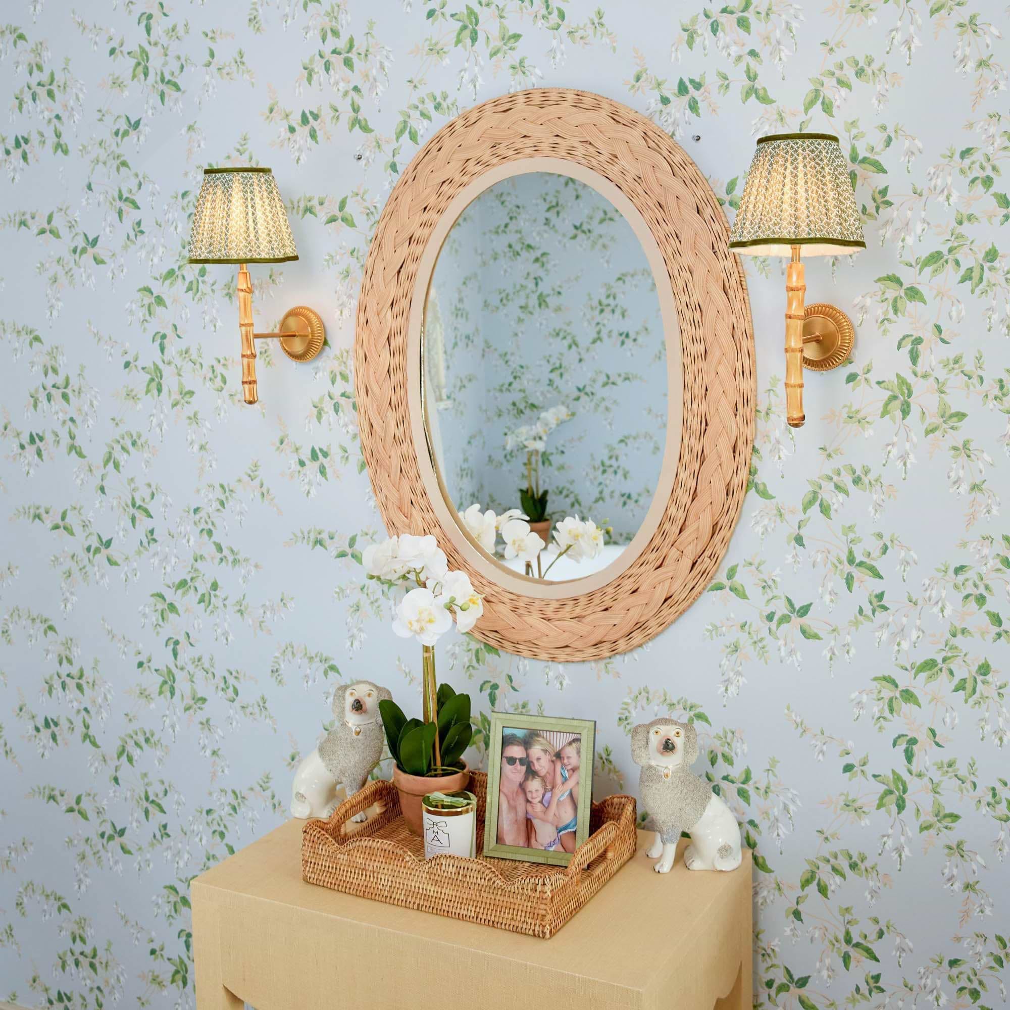 Olive Lotus Lampshade (18cm)