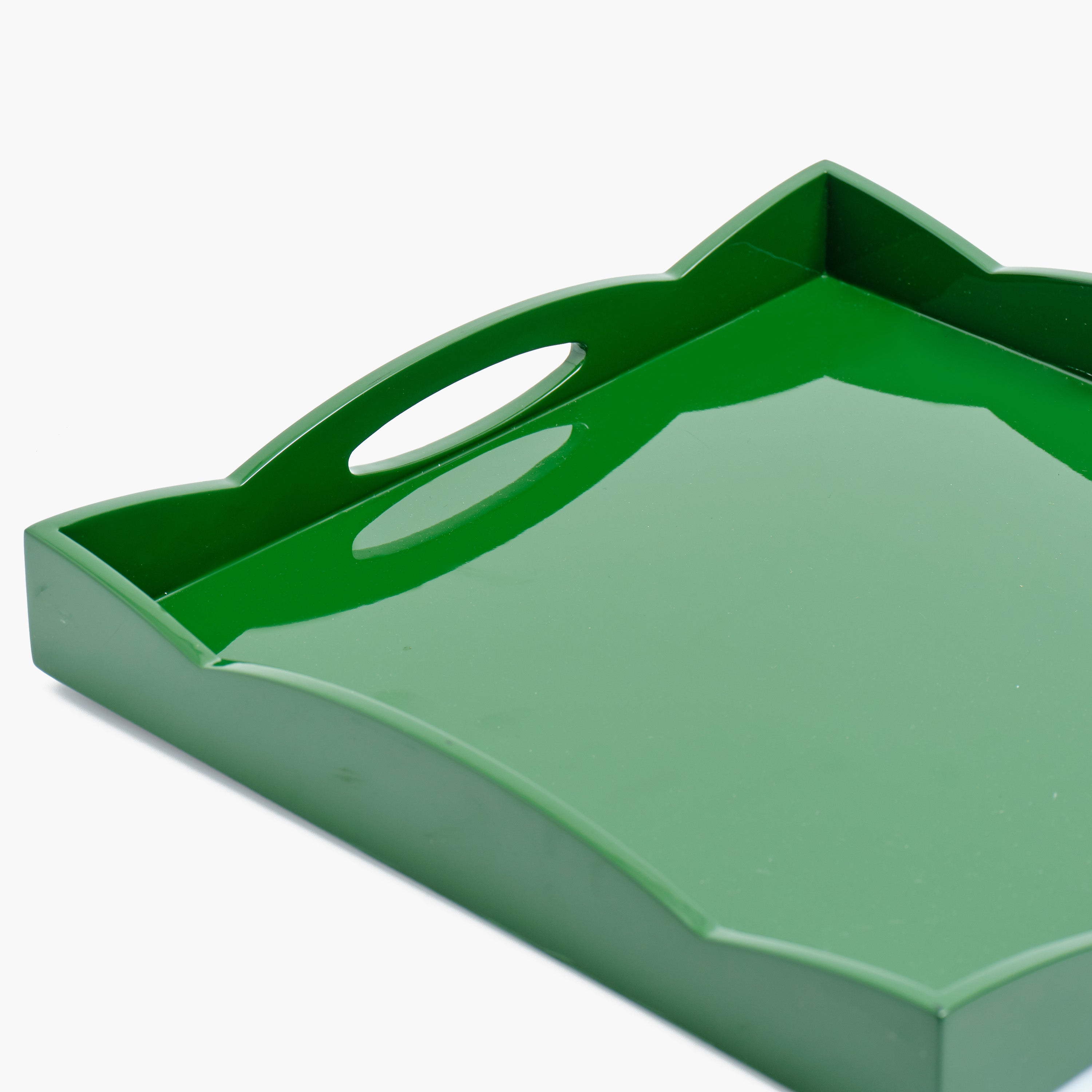 Olive Small Wave Lacquer Tray