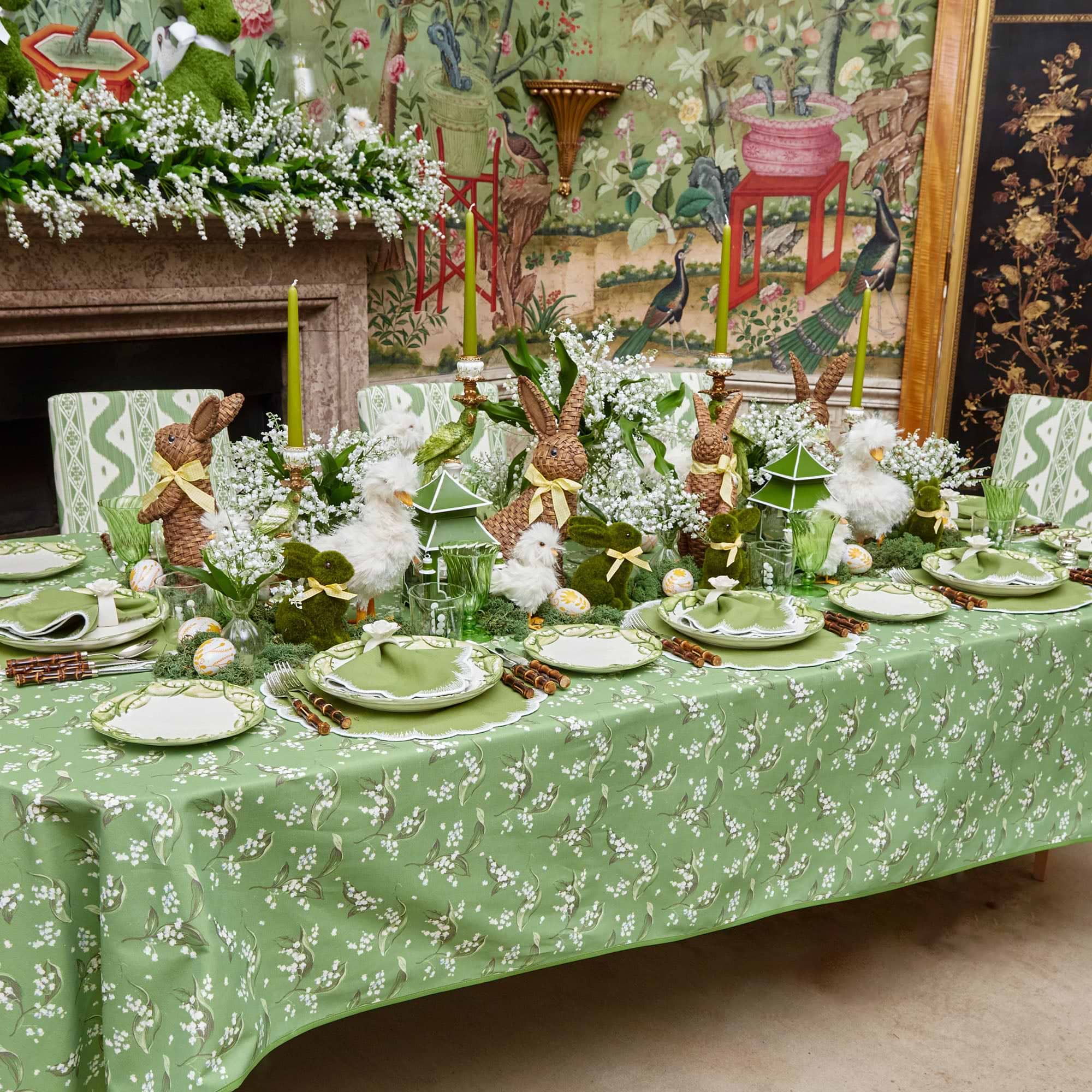Green Parrot Candle Holder Set