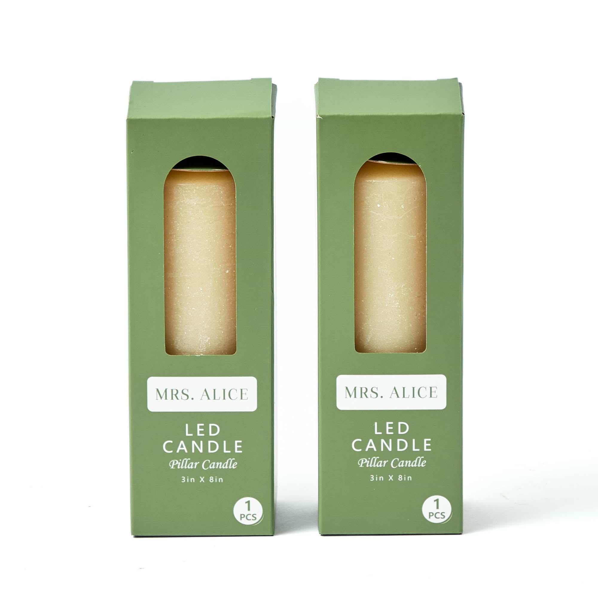 Cream LED Pillar Candle Set (Set of 4)