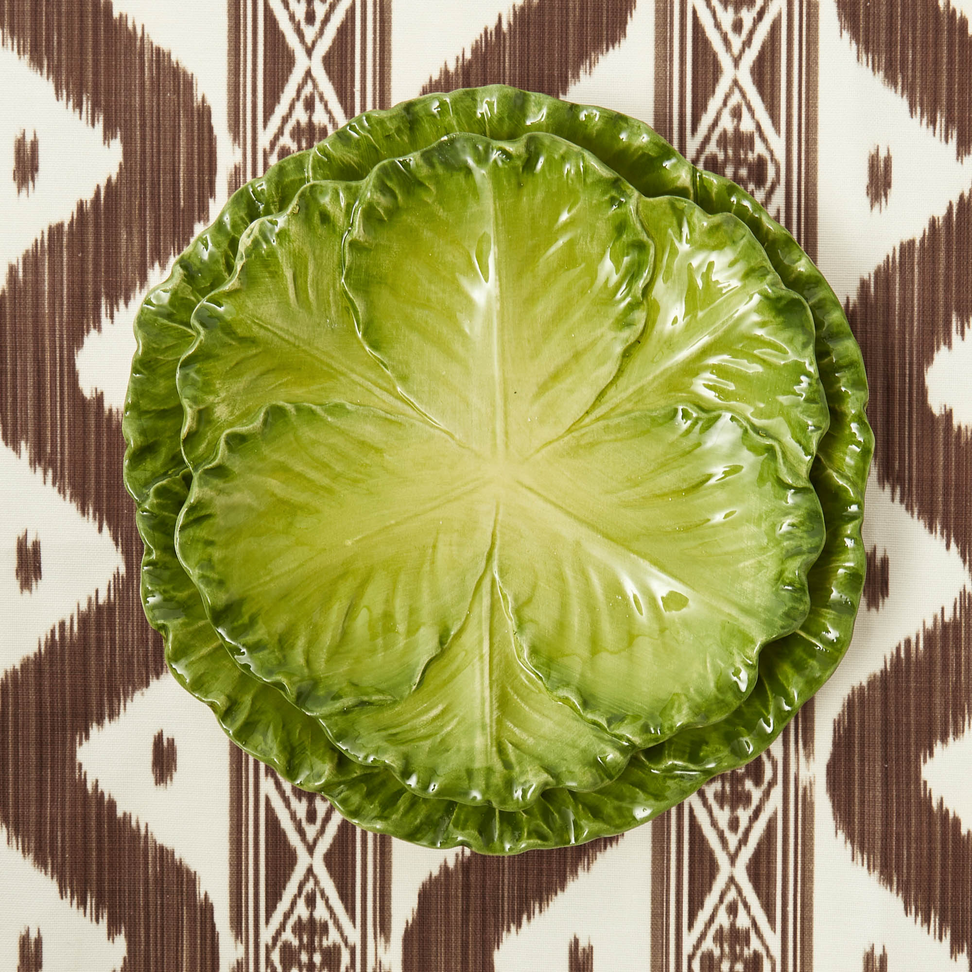 Serena Green Cabbage Dinner & Starter Plates (Set of 8)