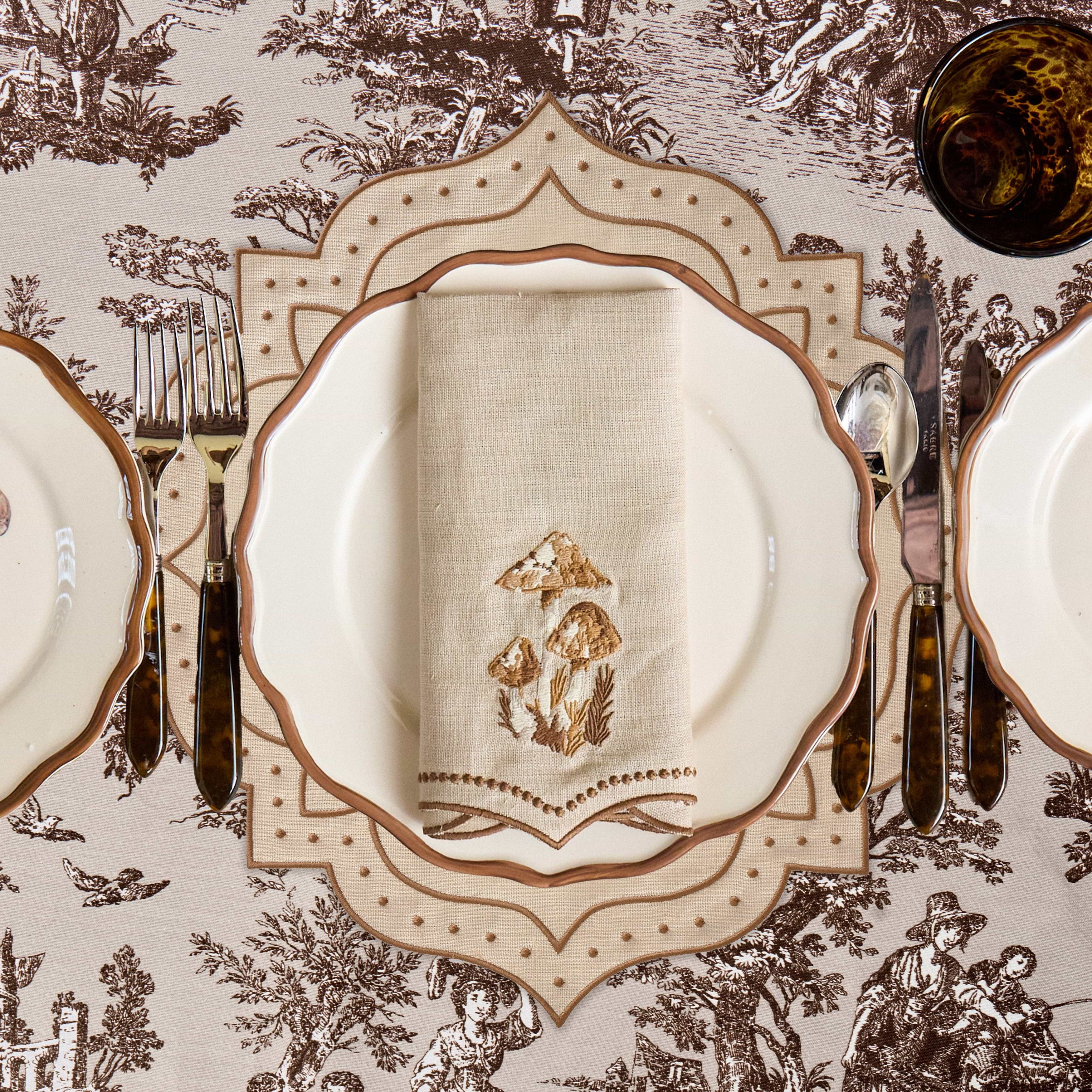 Taupe & Chocolate Celestria Placemats (Set of 4)