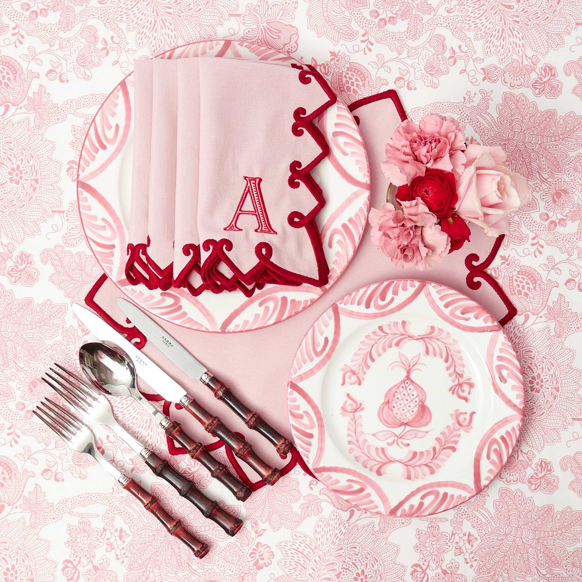 Pink & Red Angelina Placemats & Napkins (Set of 4)