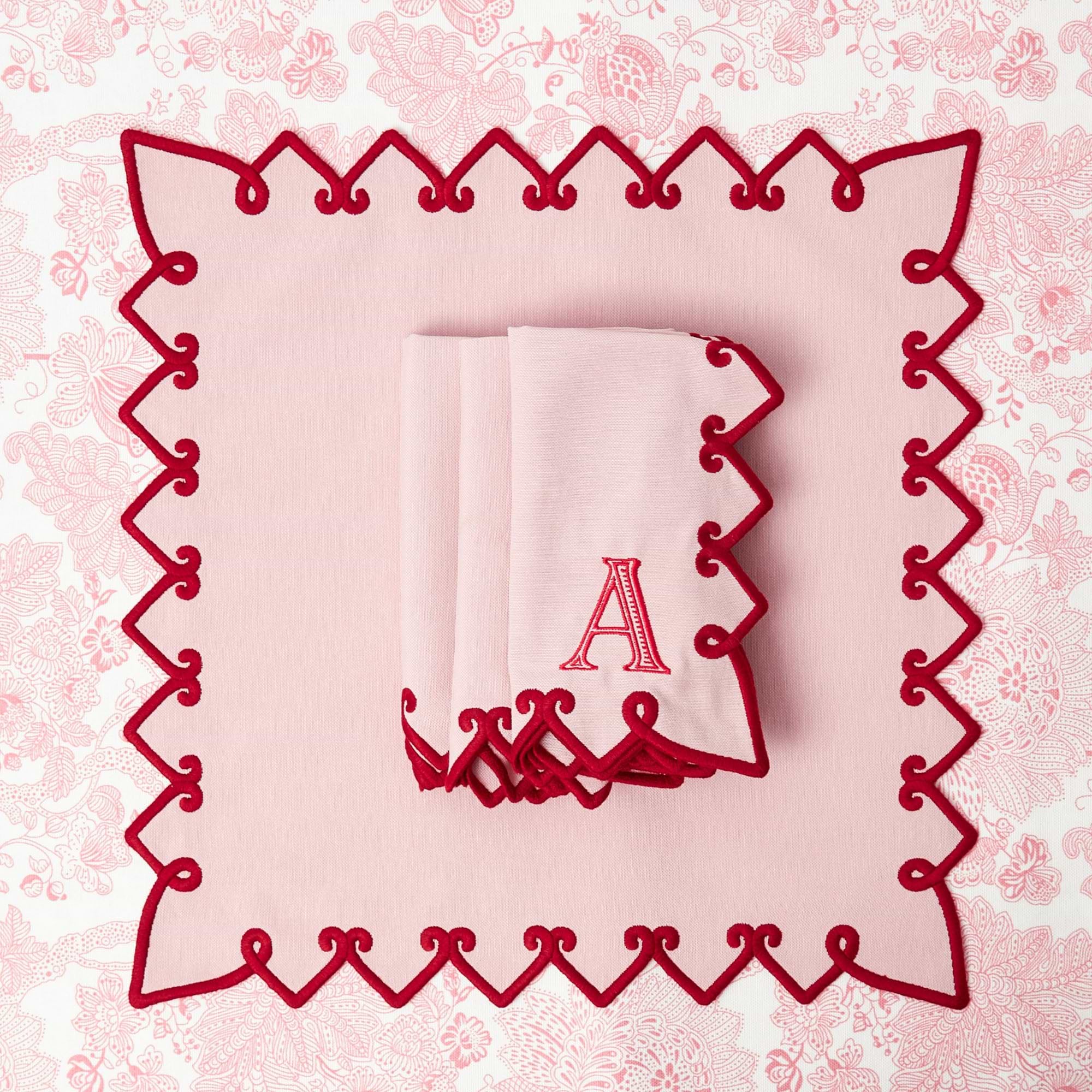 Pink & Red Angelina Placemats & Napkins (Set of 4)