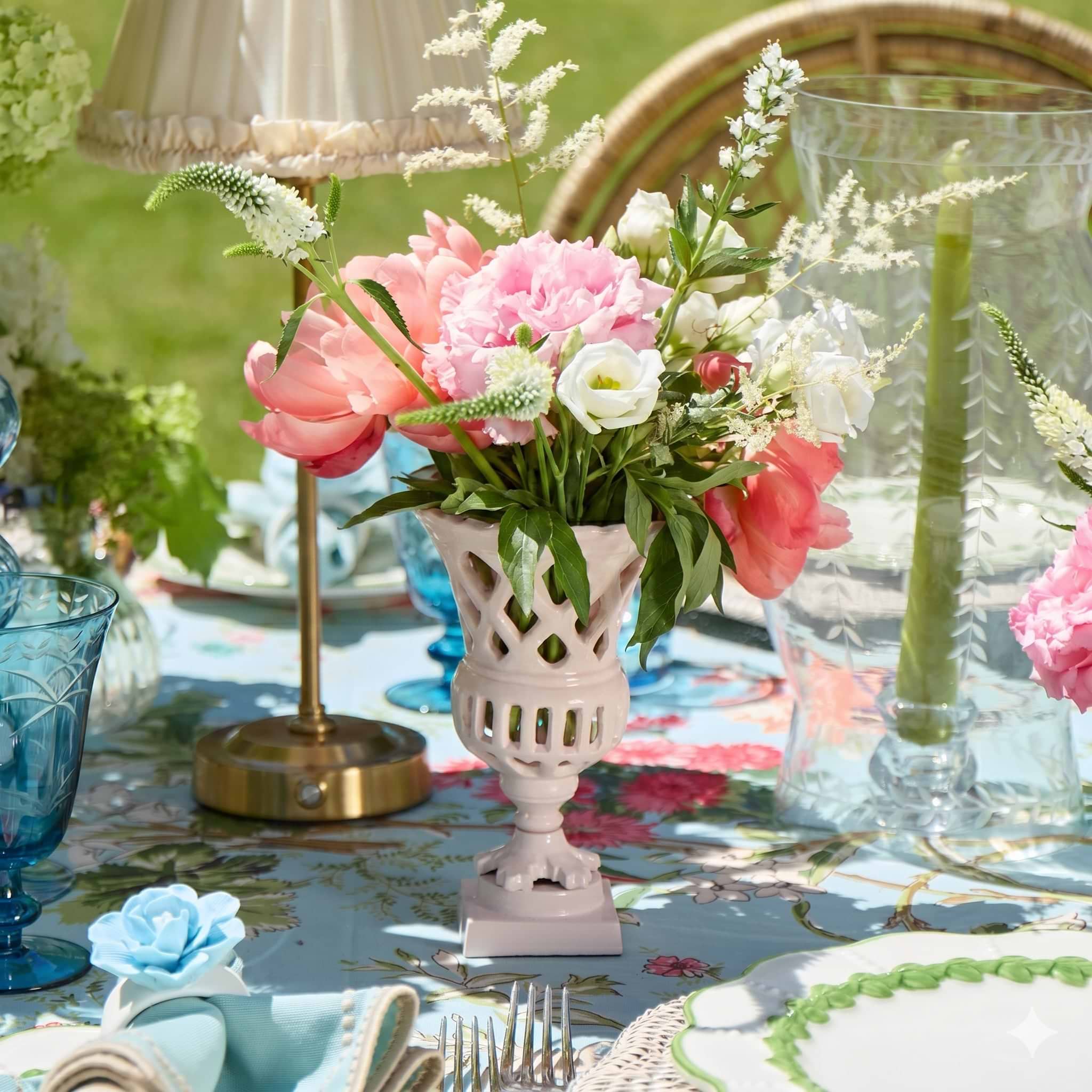 Mini Adelaide Pink Lattice Urn Vase