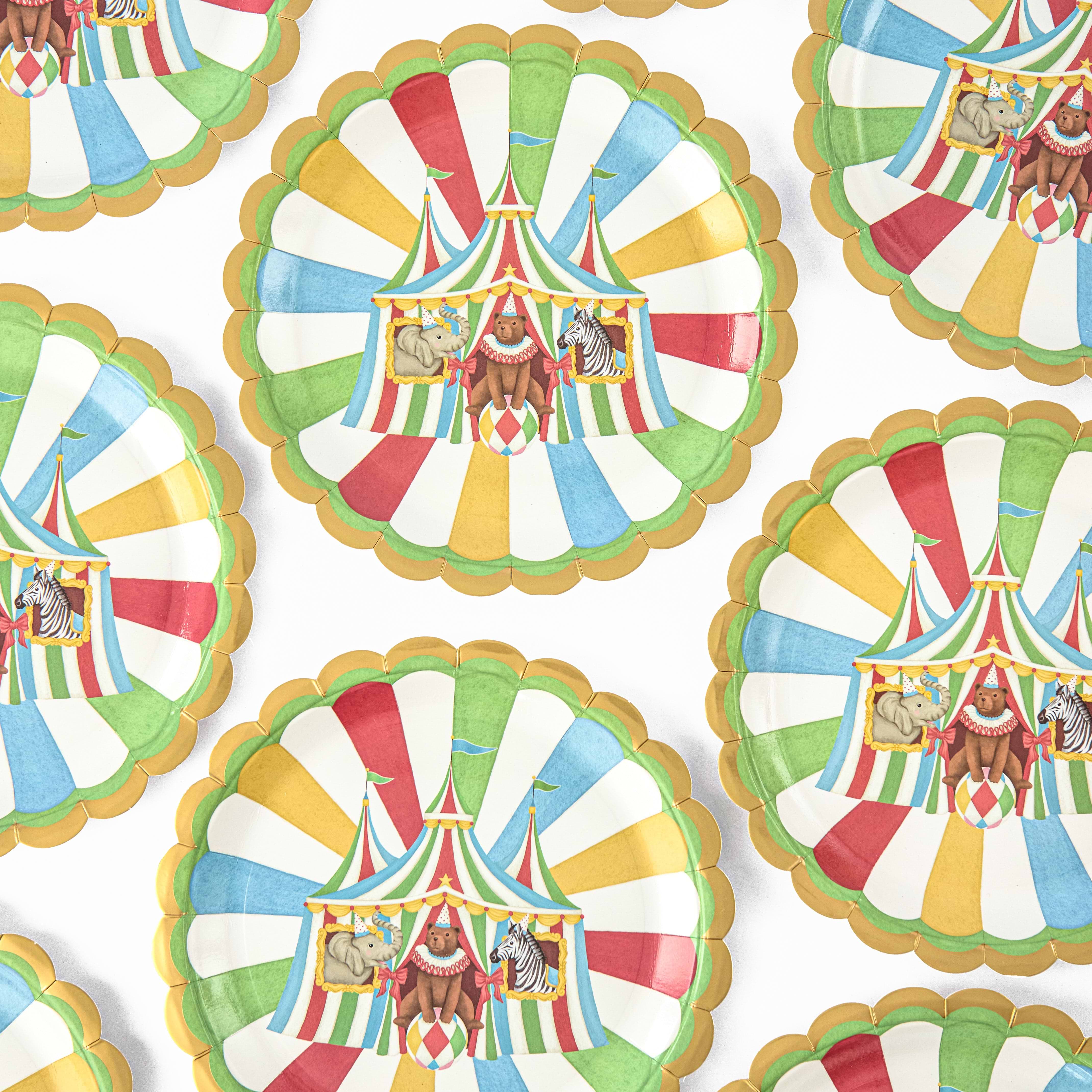 Circus Dinner Paper Plates (Set of 8)