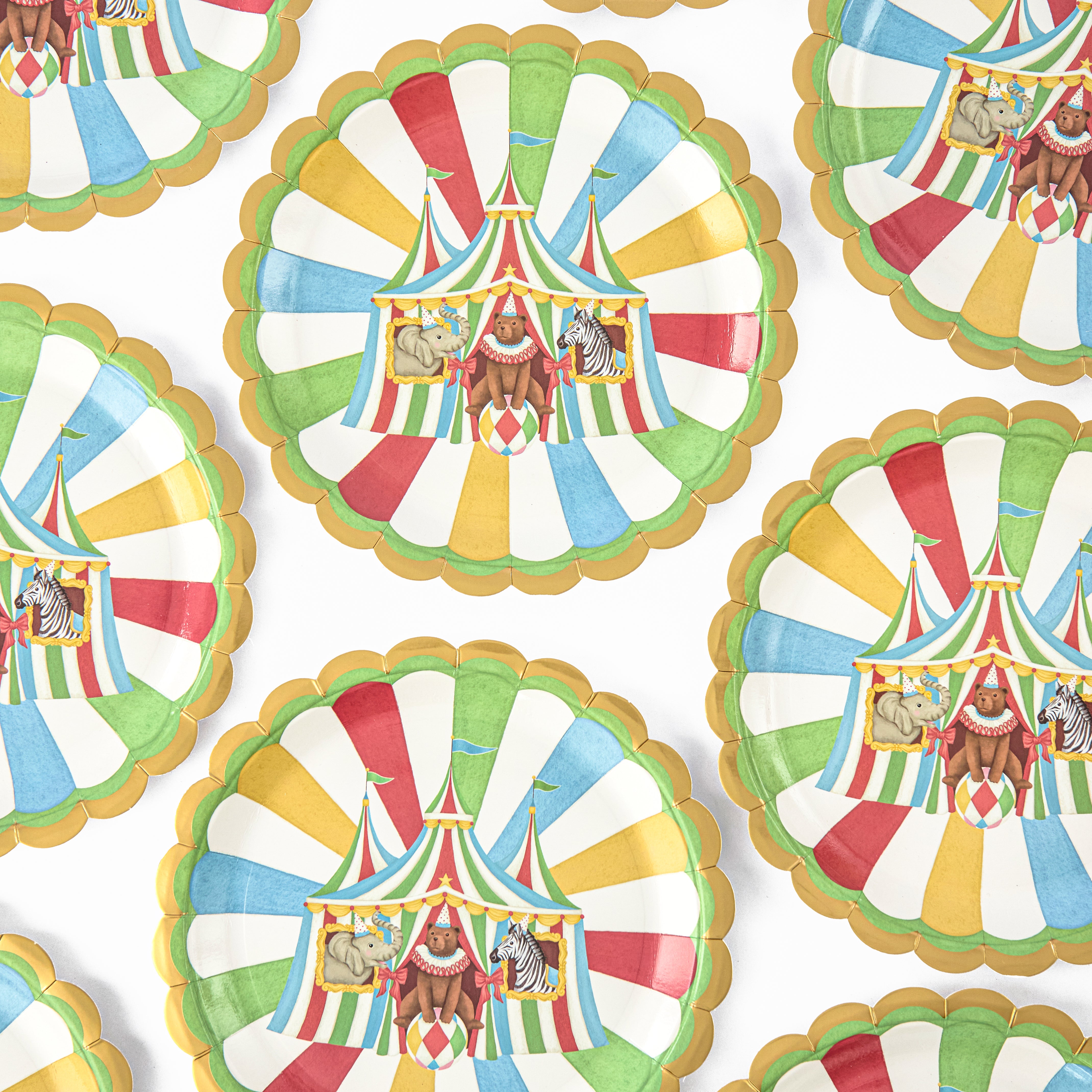 Circus Dinner Paper Plates (Set of 8)
