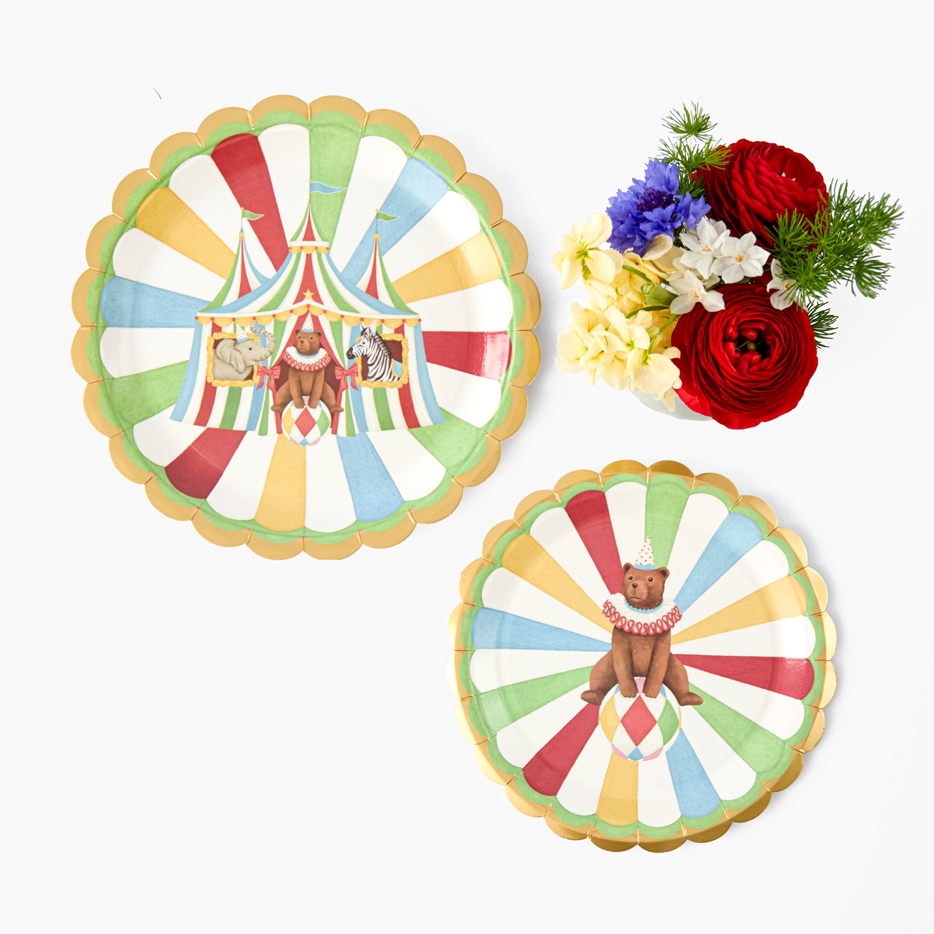 Circus Side Paper Plates (Set of 8)