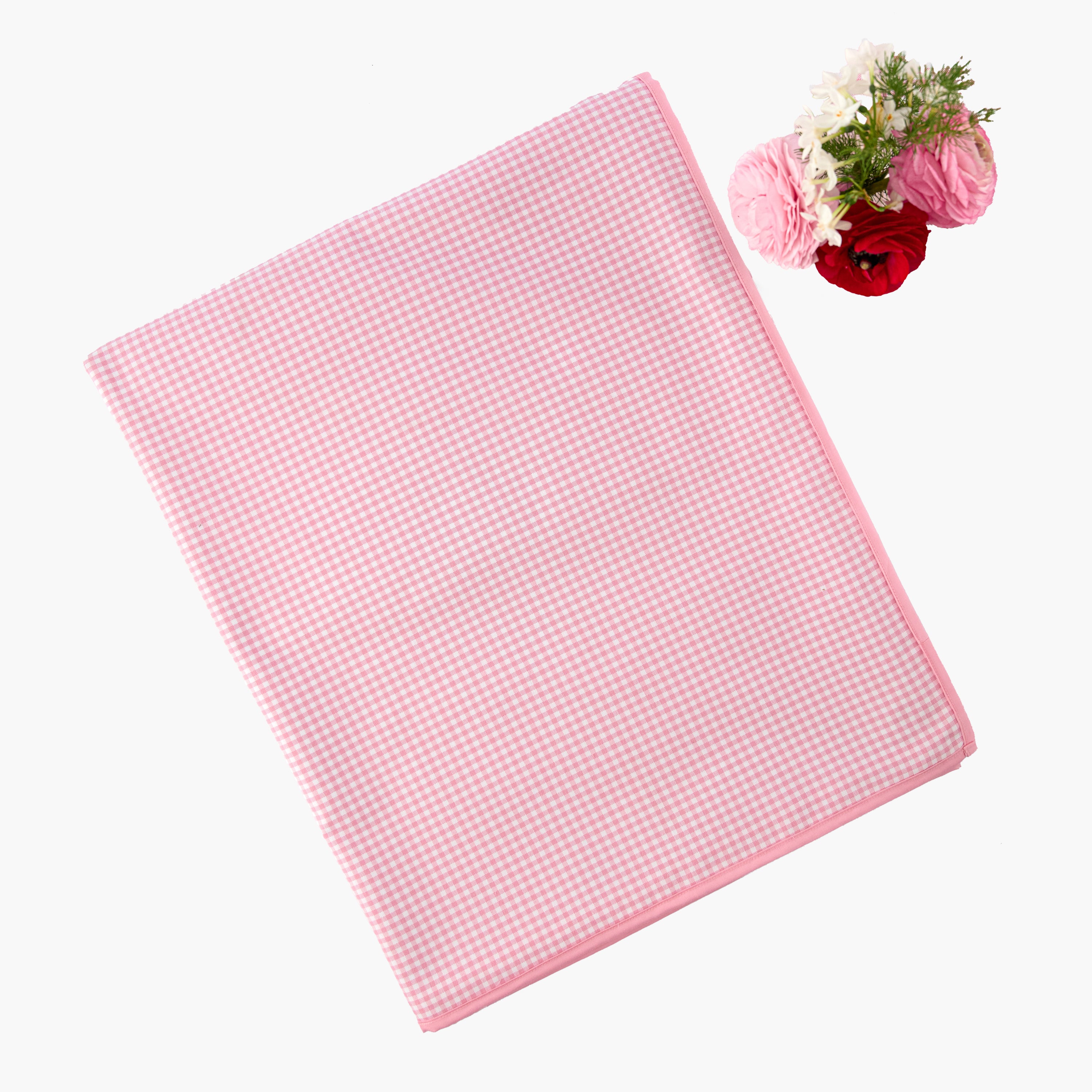 Pink Gingham Tablecloth