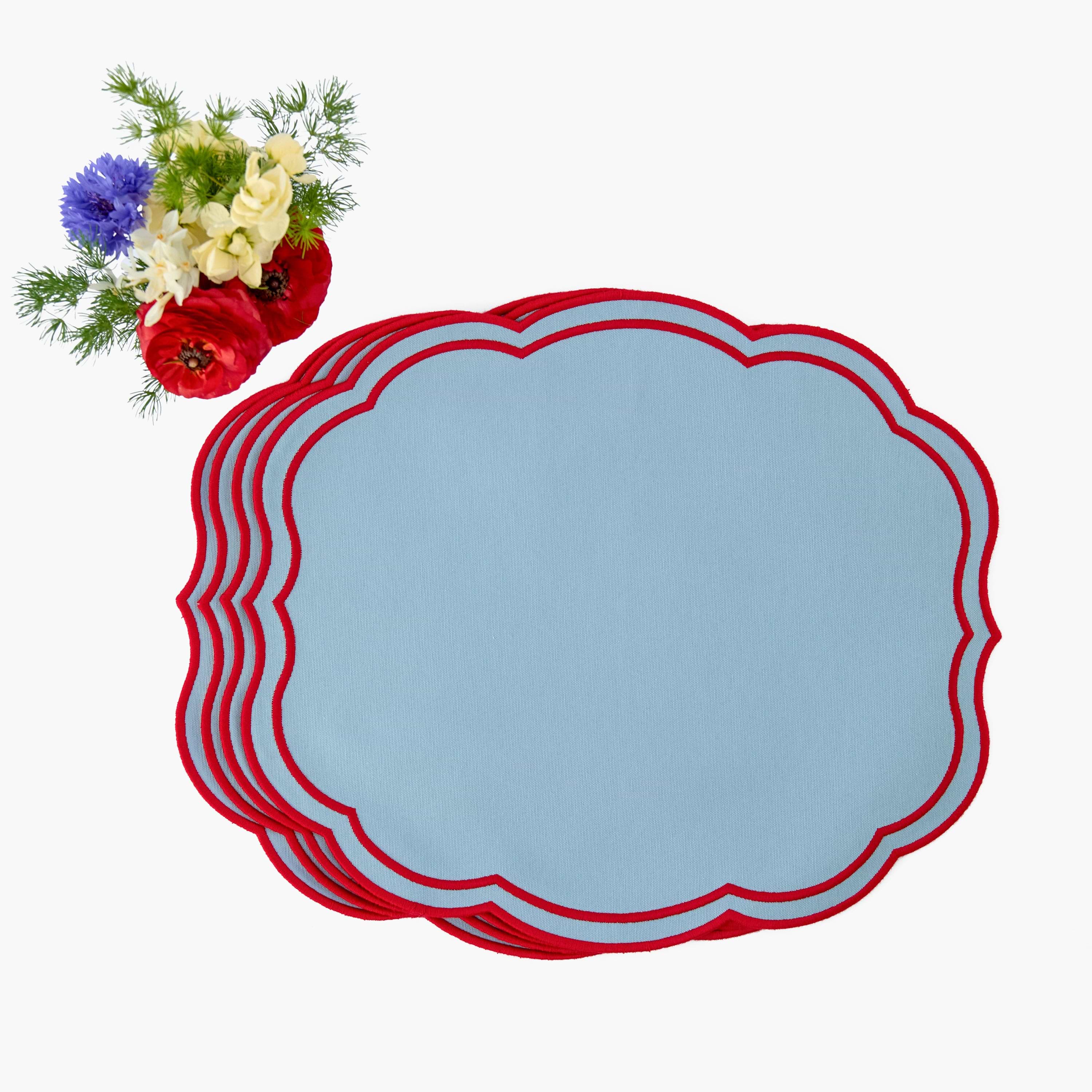 Blue & Red Eloise Placemat (Set of 4)
