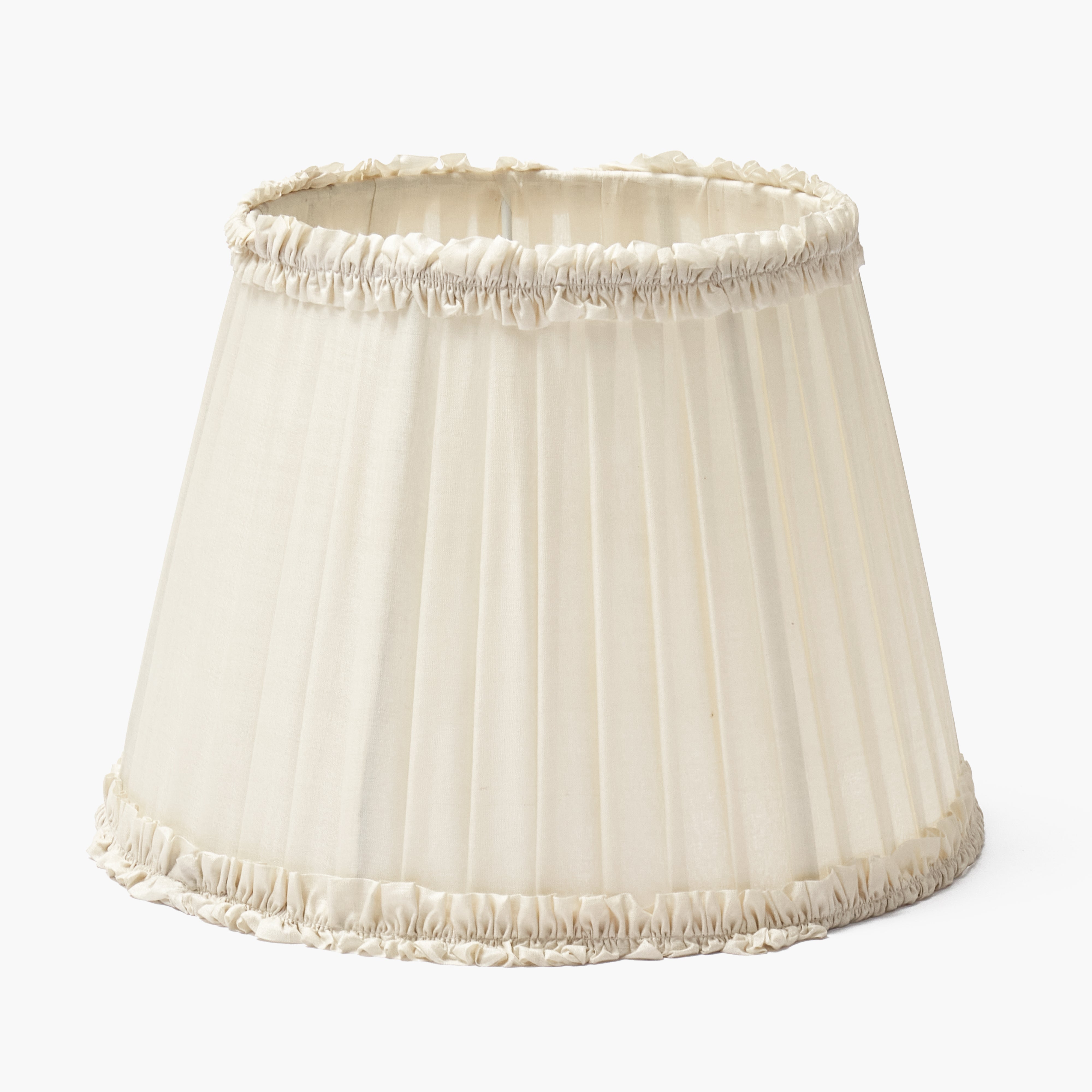 Cream Frilled Silk Lampshade (30cm)