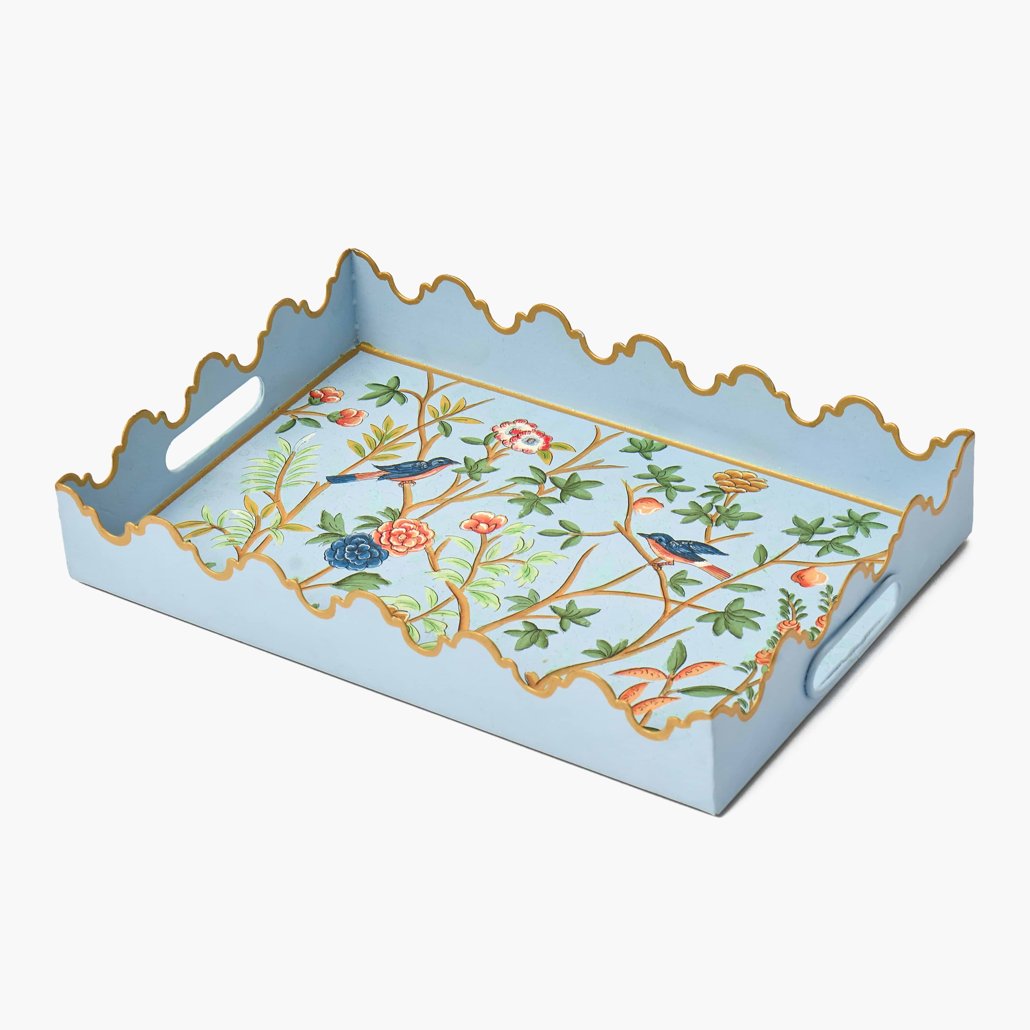 Blue Small Chinoiserie Tray