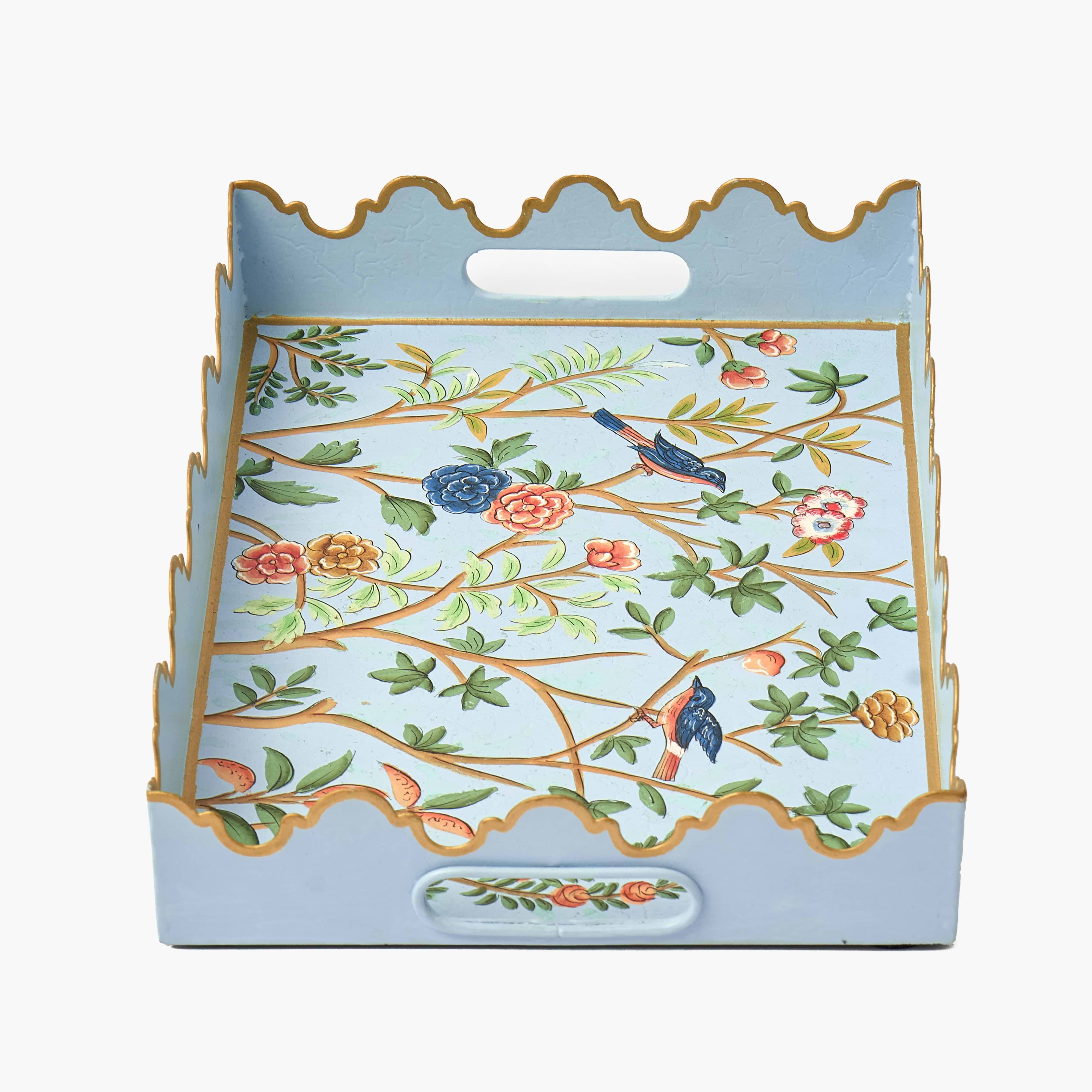 Blue Small Chinoiserie Tray