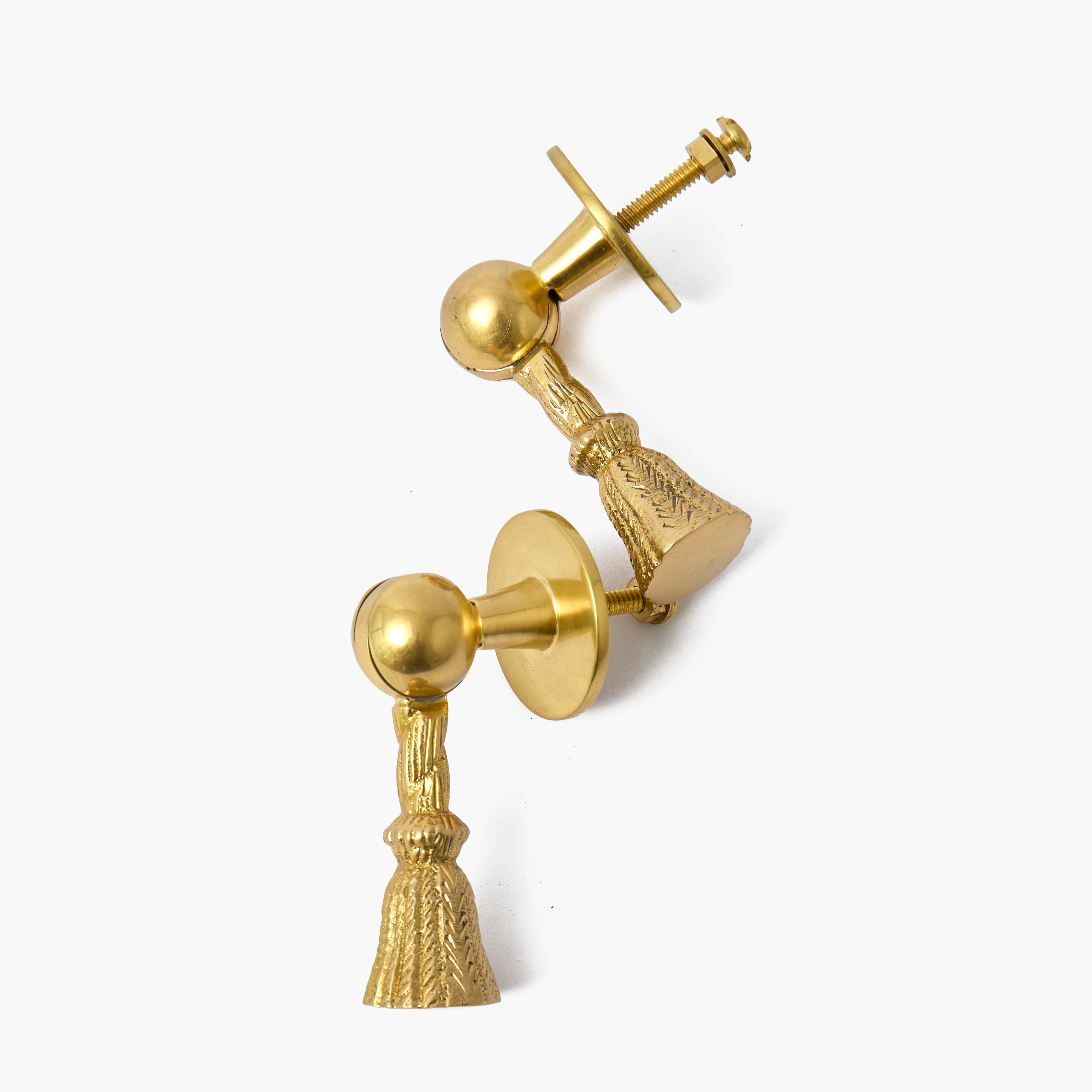 Rope Tassel Brass Knob (Pair)