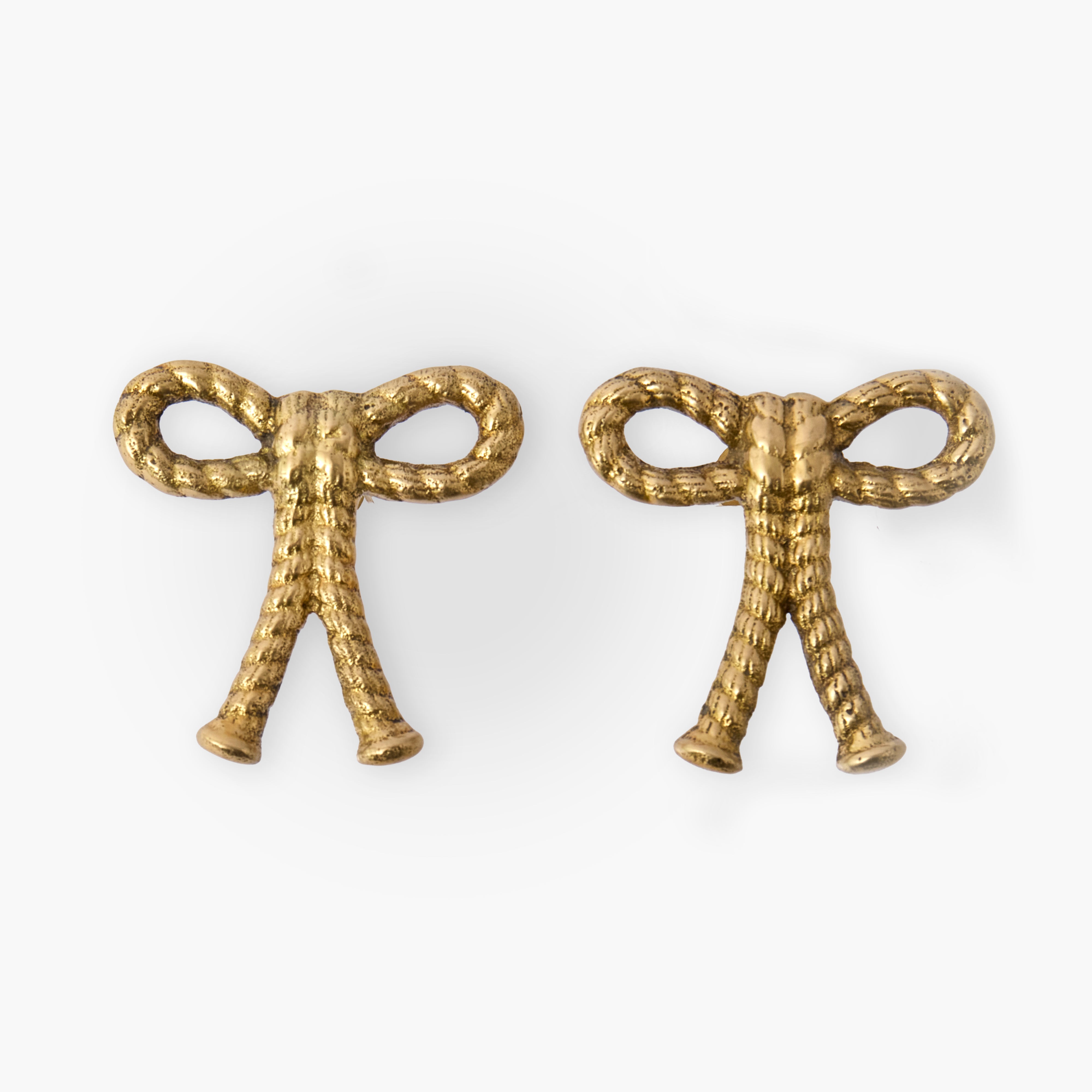 Rope Bow Brass Knobs (Pair)