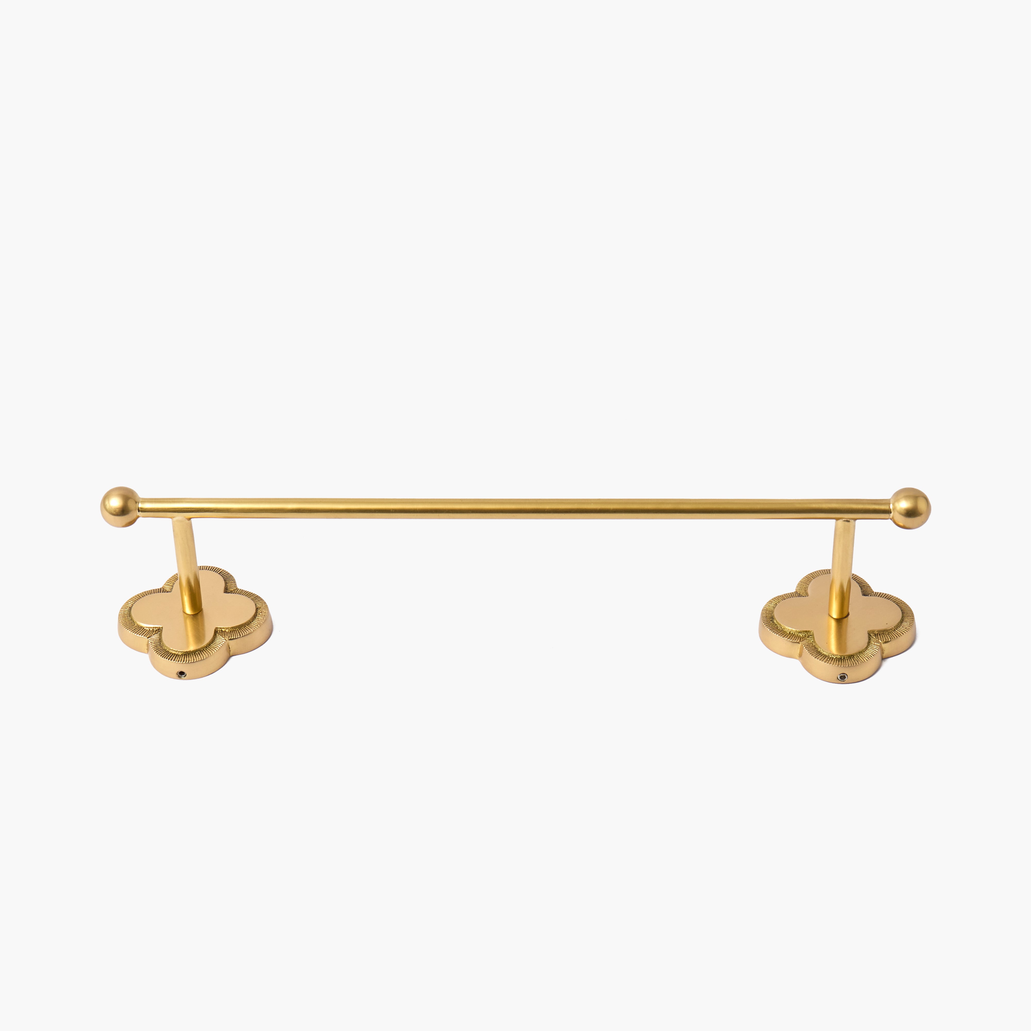 Quatrefoil Brass Hand Towel Rail
