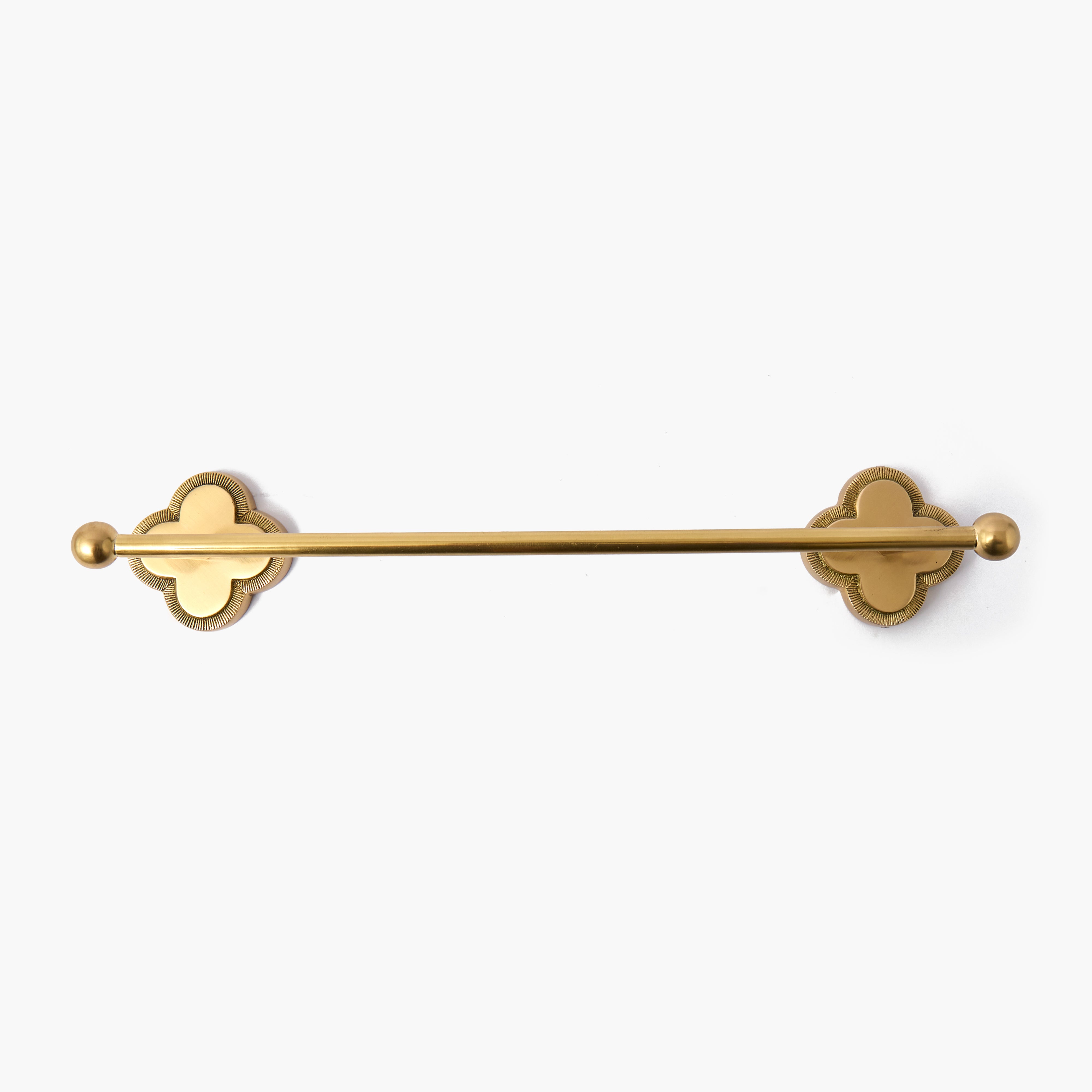 Quatrefoil Brass Hand Towel Rail