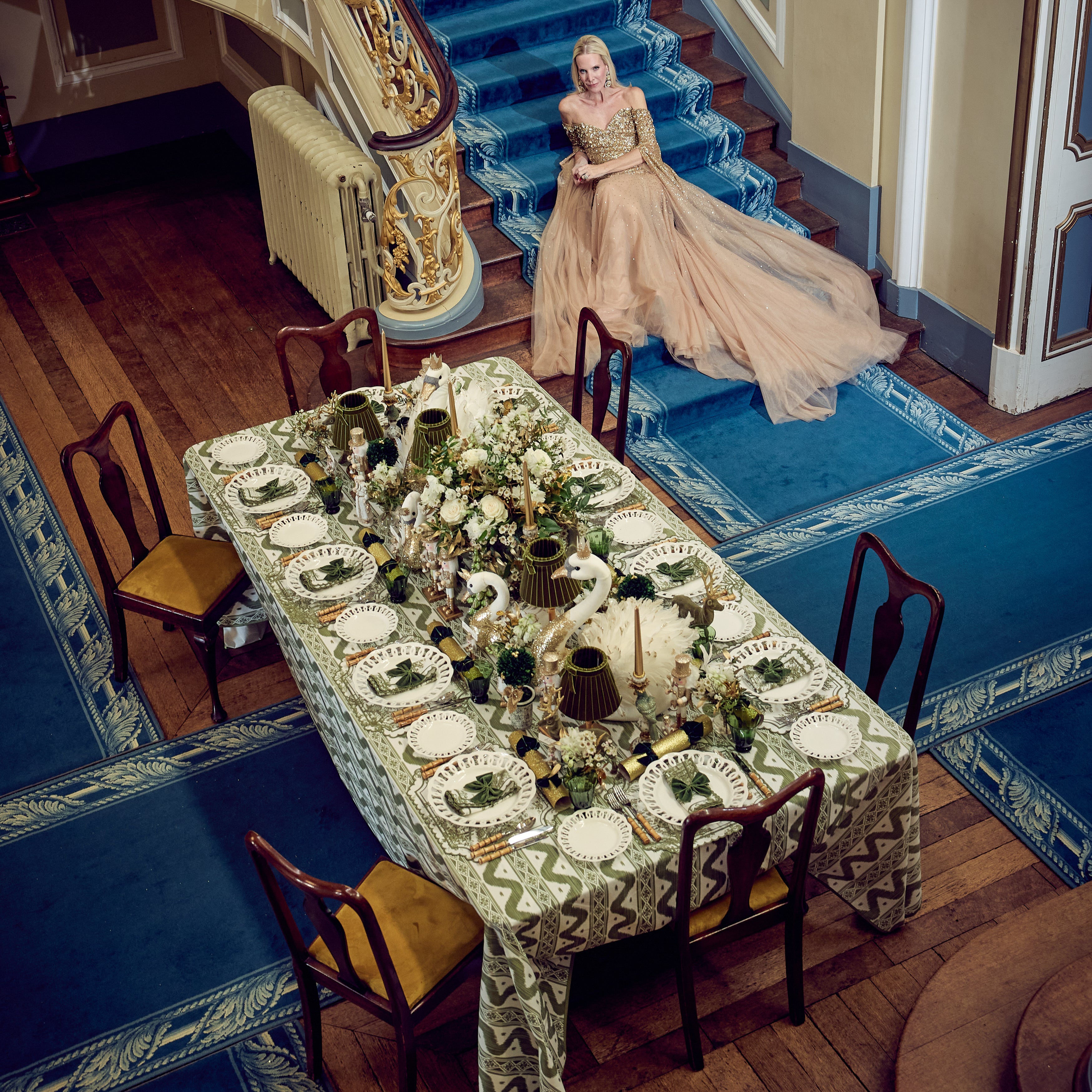 Olive Toile Louisa Napkins (Set of 4)