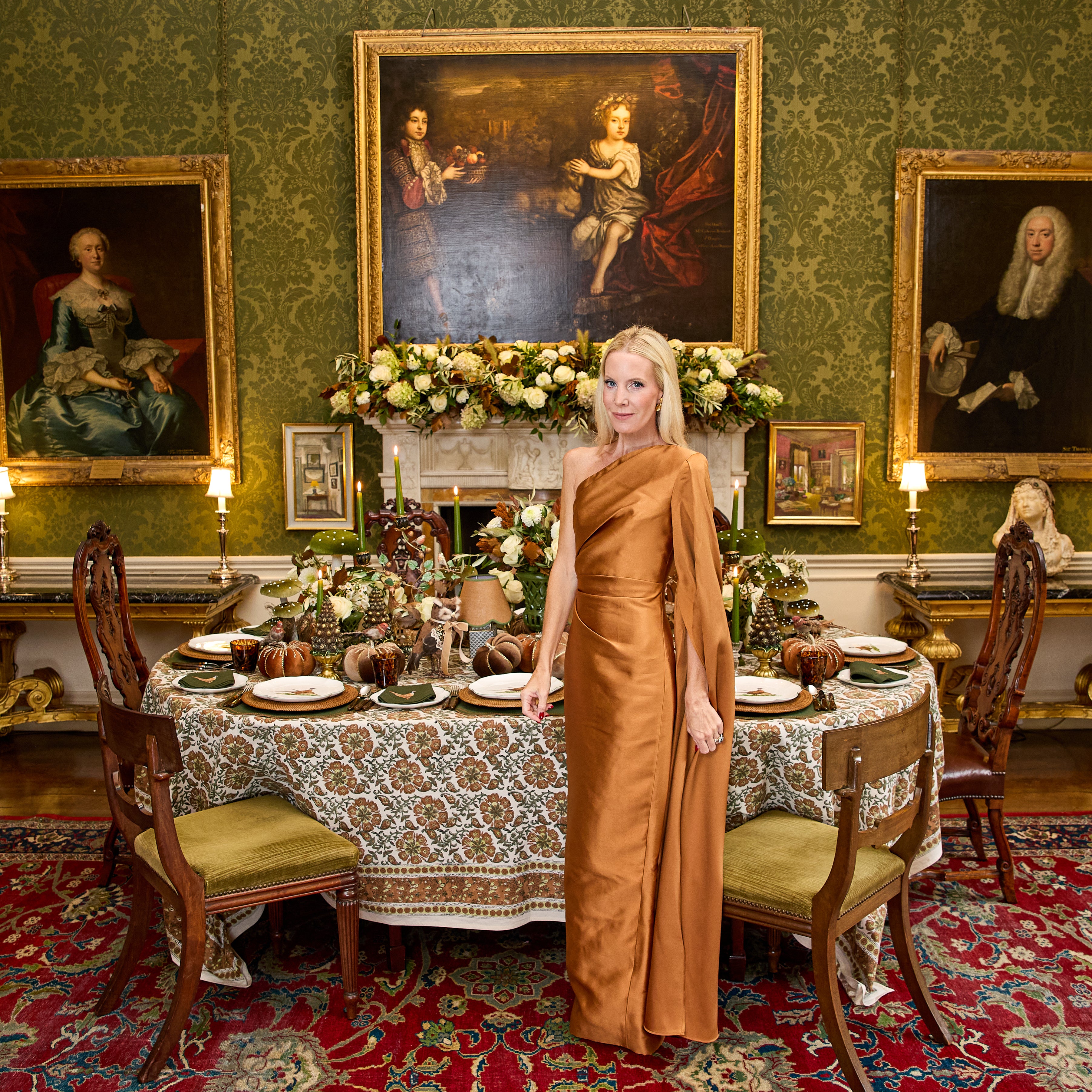 Green & Brown Ava Tablecloth