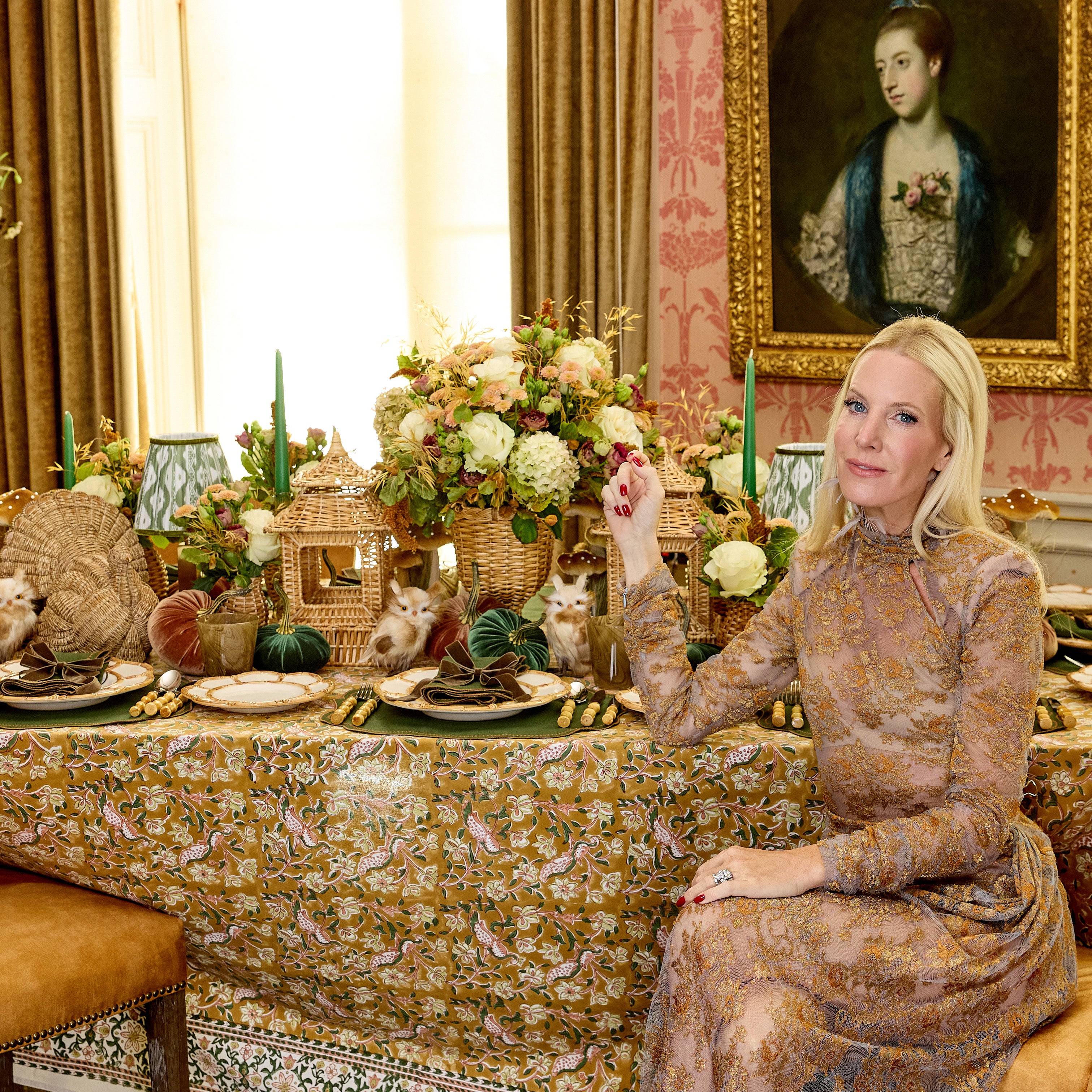 Caramel Bird Tablecloth