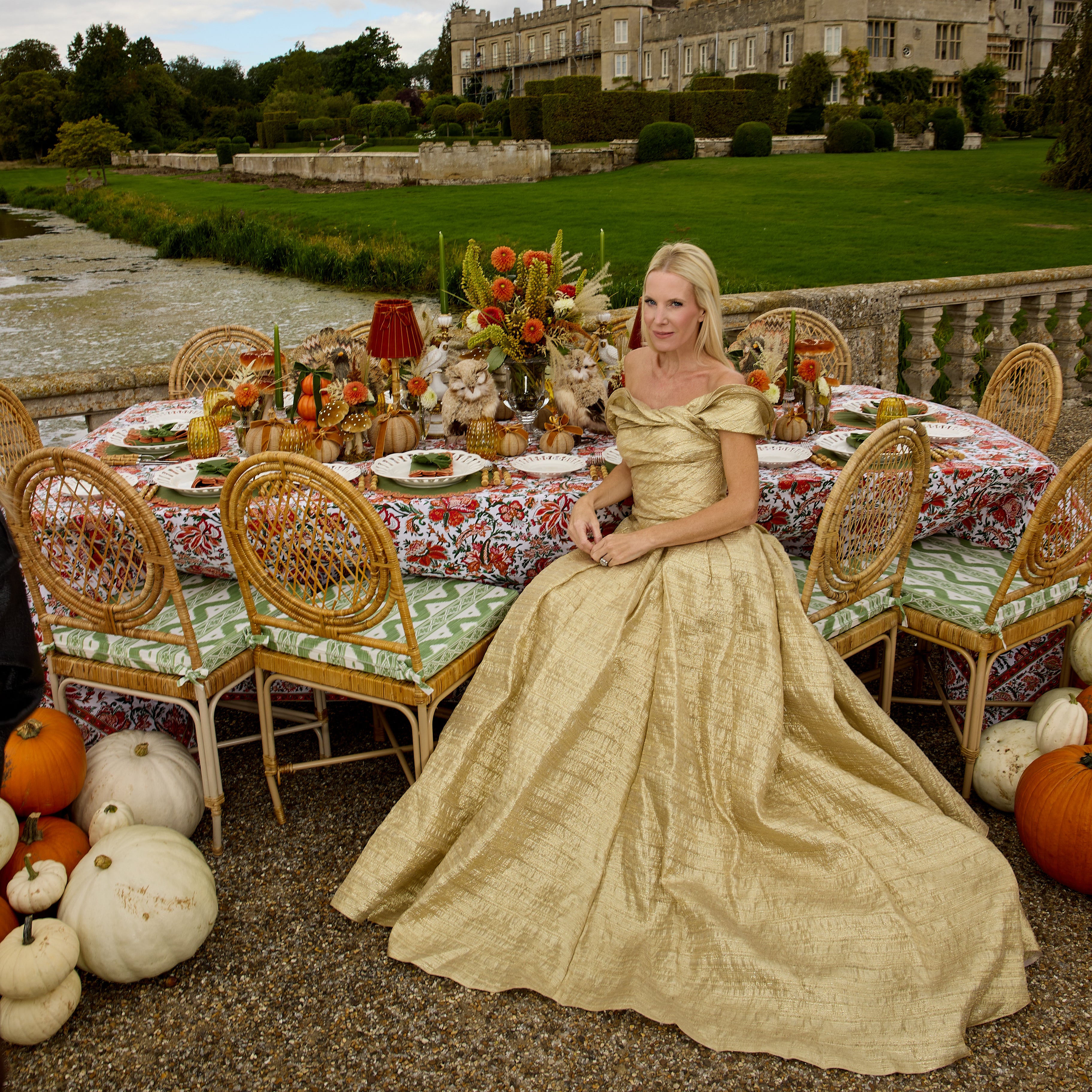 Orange & Green Beatrice Tablecloth