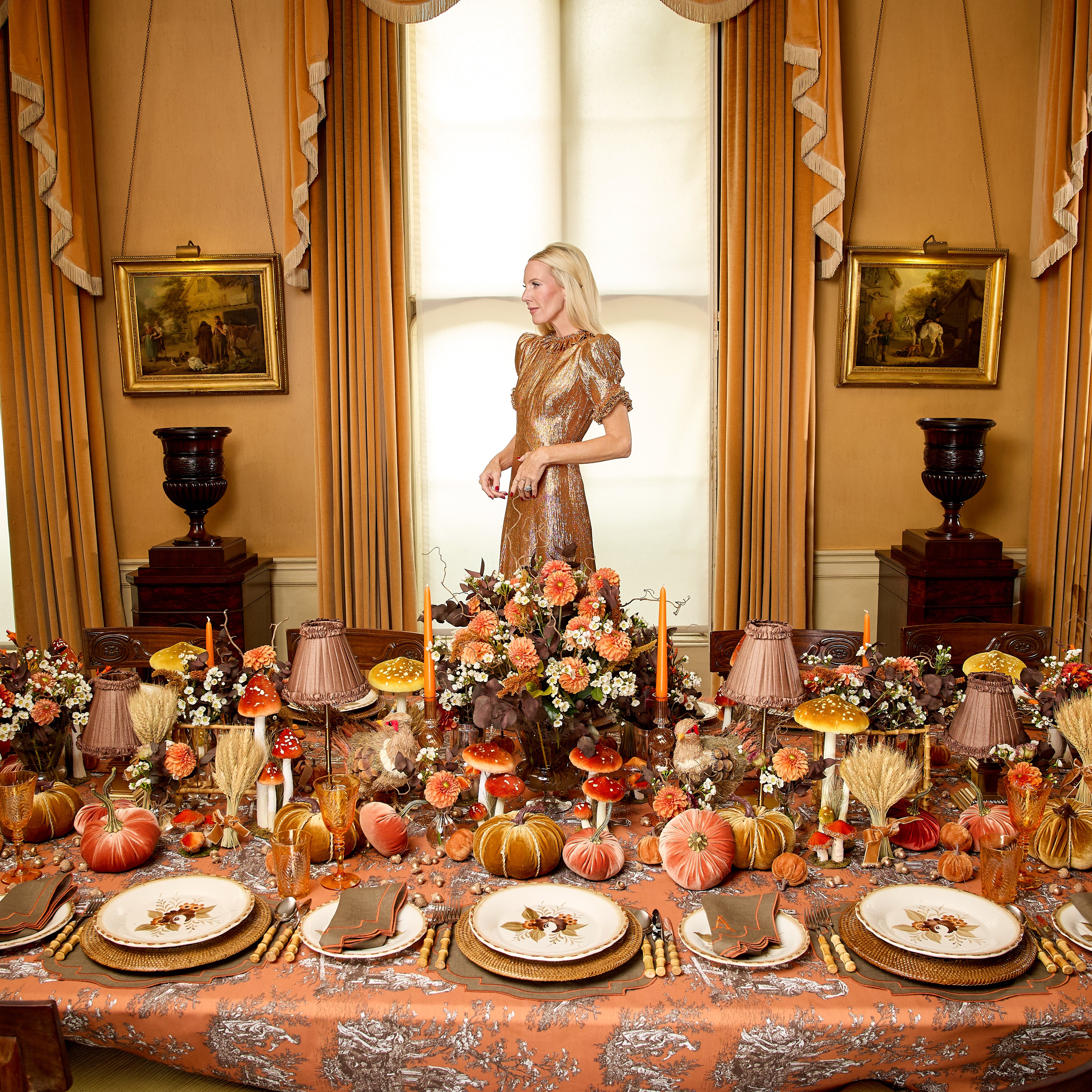 Chestnut Camille Candle Set (Orange)