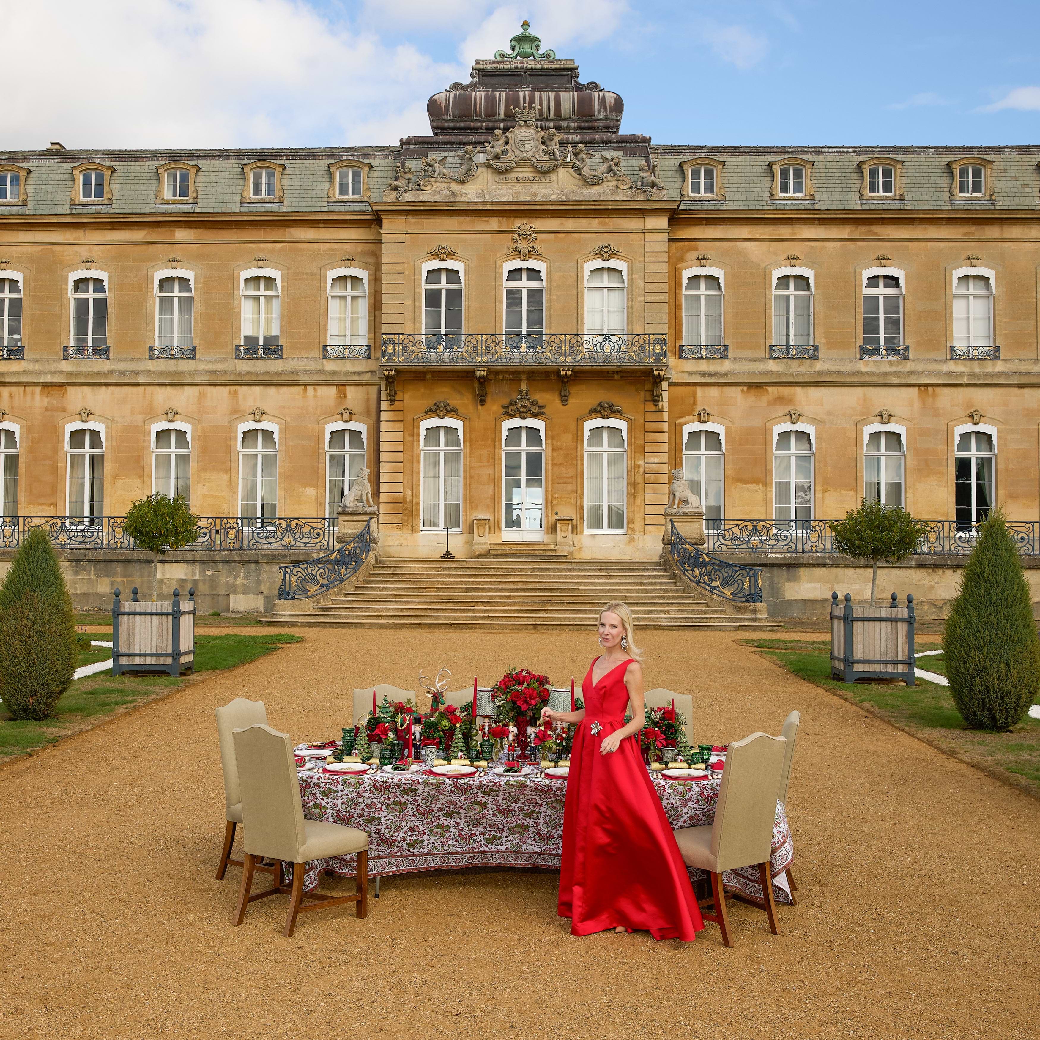 Red & Green Beatrice Tablecloth