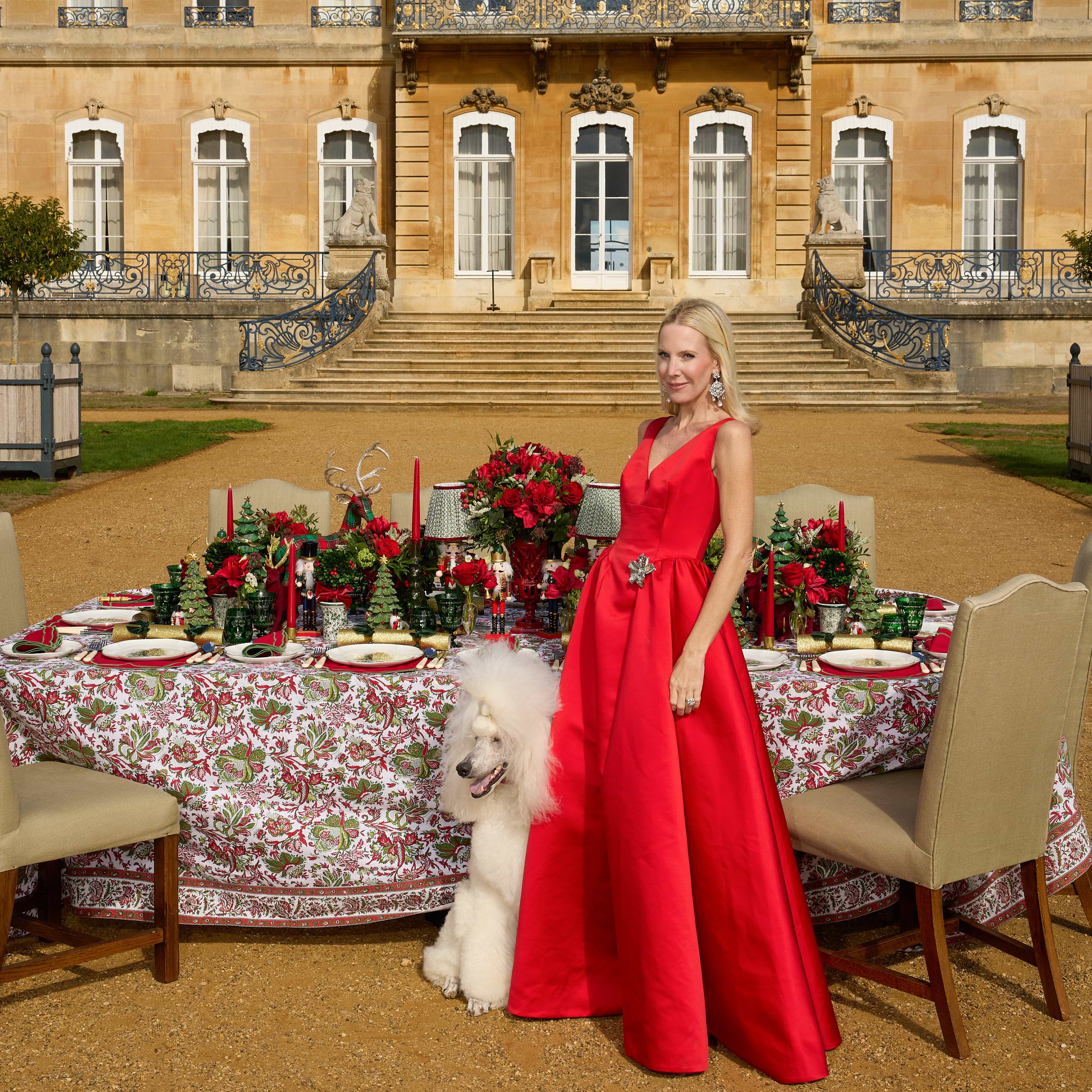 Red & Green Beatrice Tablecloth